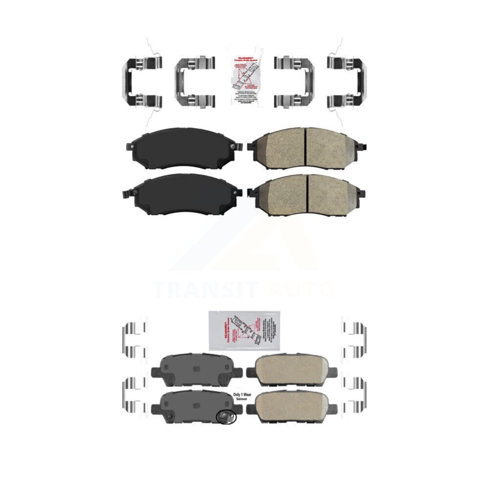 AmeriBRAKES - KNF-100707 - Front and Rear Disc Brake Pad Kits image 1
