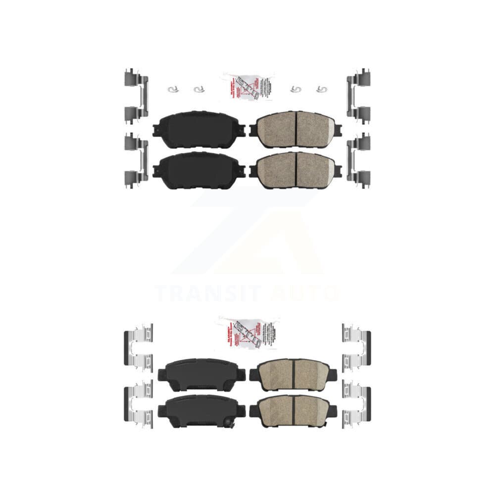 AmeriBRAKES - KNF-100842 - Front and Rear Disc Brake Pad Kits image 1
