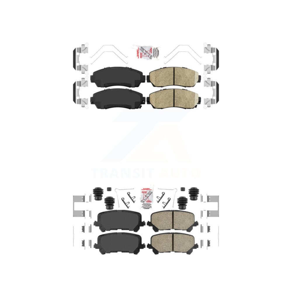 AmeriBRAKES - KNF-100877 - Front and Rear Disc Brake Pad Kits image 1