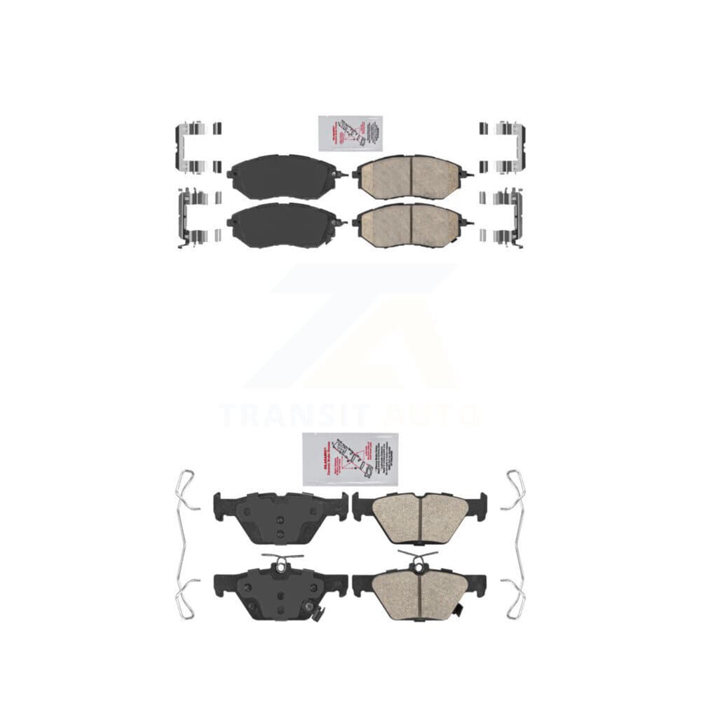AmeriBRAKES - KNF-100882 - Front and Rear Disc Brake Pad Kits image 1