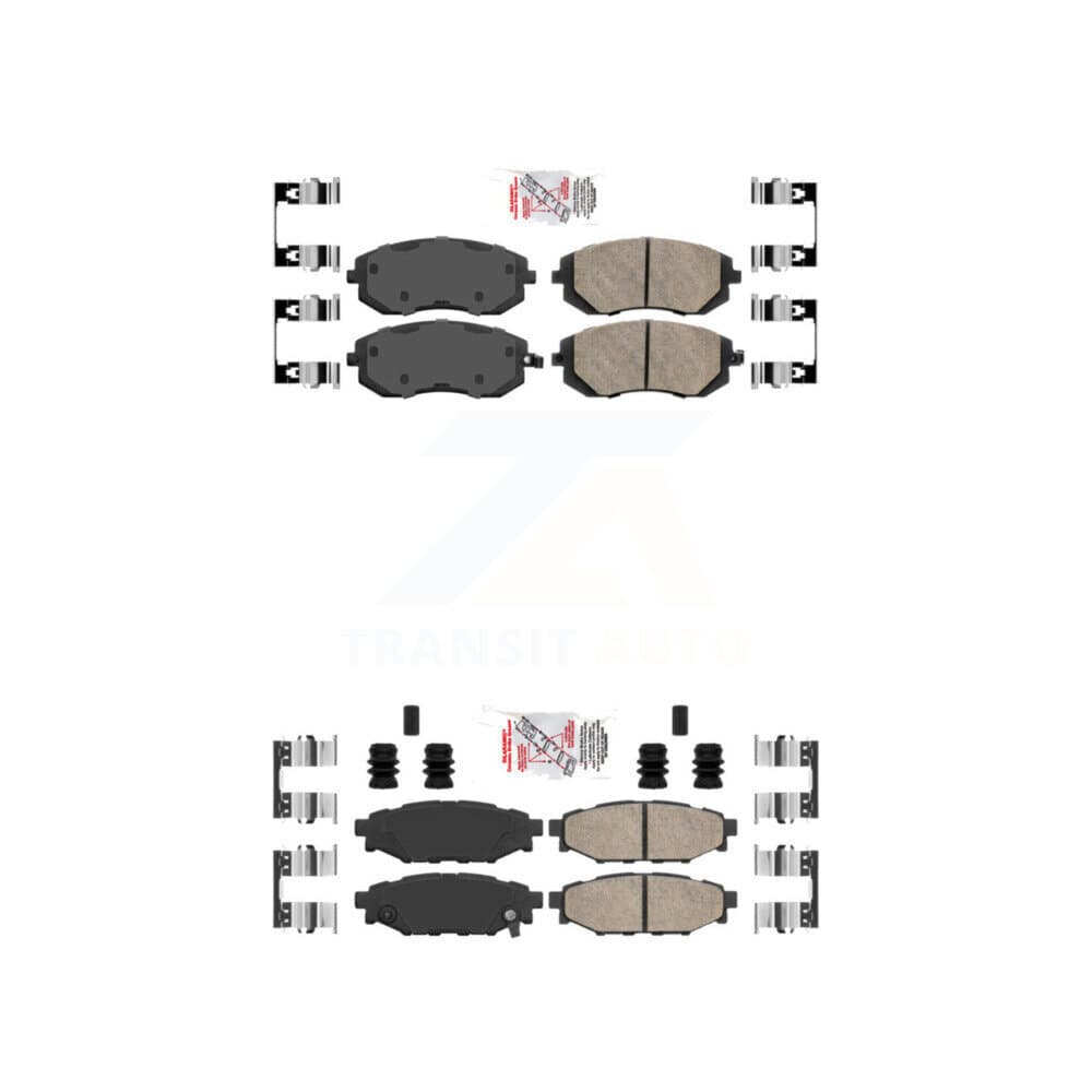 AmeriBRAKES - KNF-100898 - Front and Rear Disc Brake Pad Kits image 1