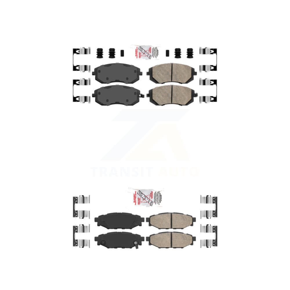 AmeriBRAKES - KNF-100901 - Front and Rear Disc Brake Pad Kits image 1