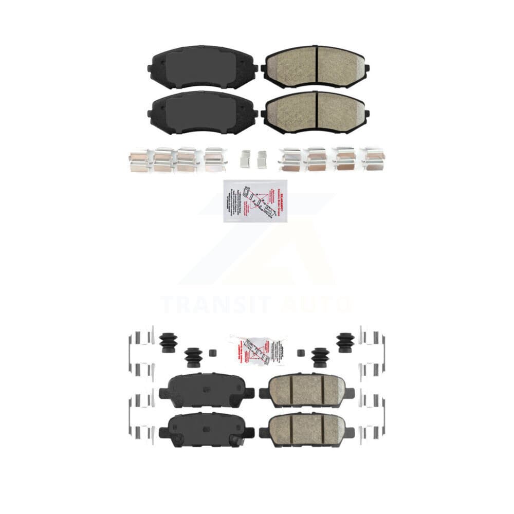 AmeriBRAKES - KNF-100977 - Front and Rear Disc Brake Pad Kits image 1