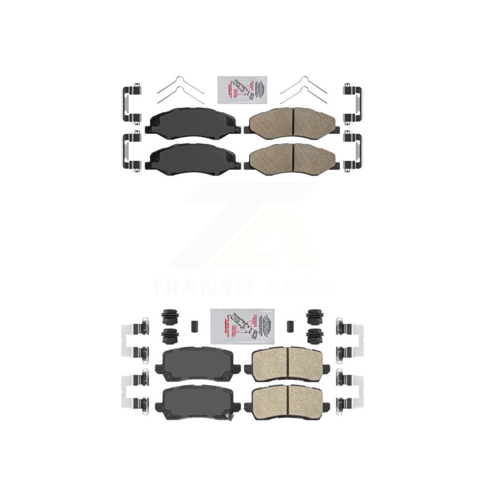 AmeriBRAKES - KNF-101049 - Front and Rear Disc Brake Pad Kits image 1