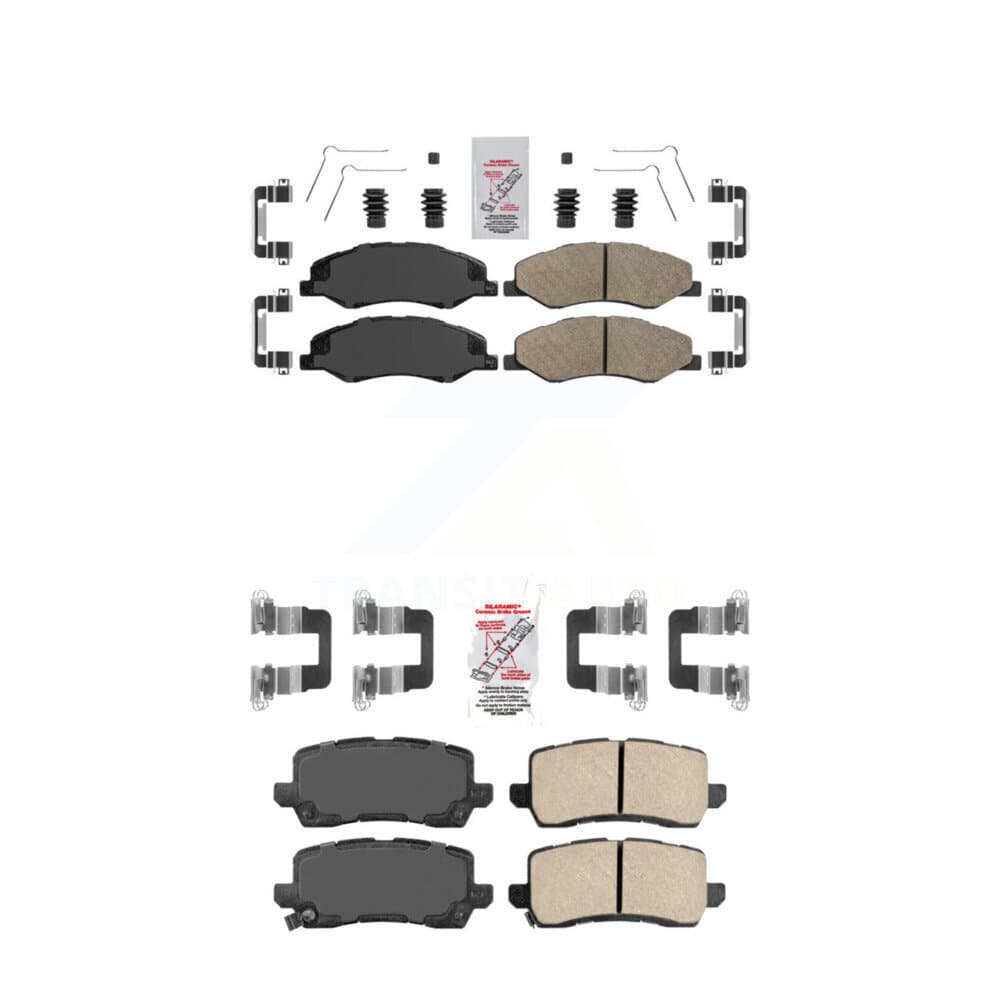 AmeriBRAKES - KNF-101052 - Front and Rear Disc Brake Pad Kits image 1