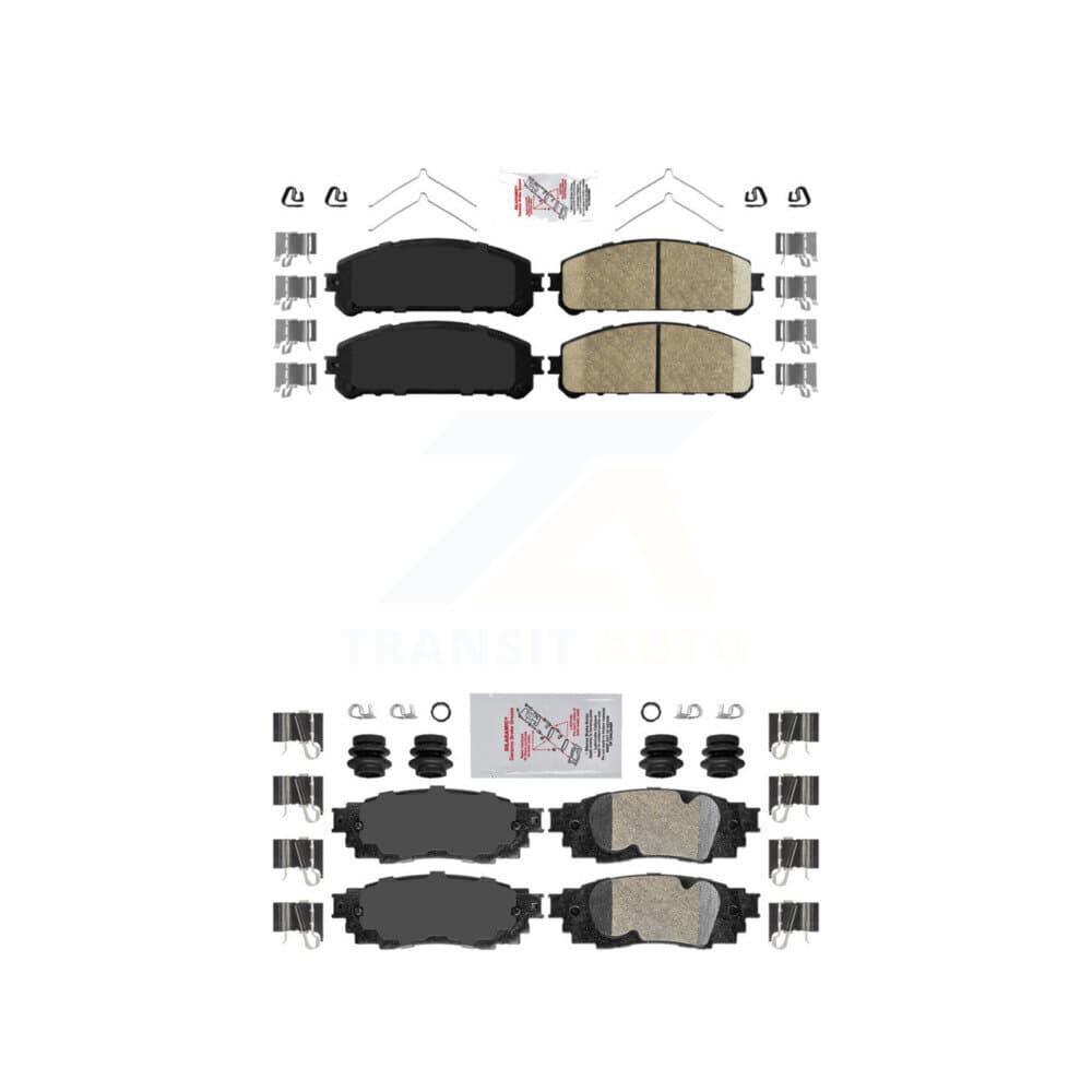 AmeriBRAKES - KNF-101120 - Front and Rear Disc Brake Pad Kits image 1