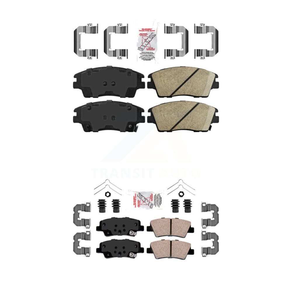 AmeriBRAKES - KNF-101162 - Front and Rear Disc Brake Pad Kits image 1