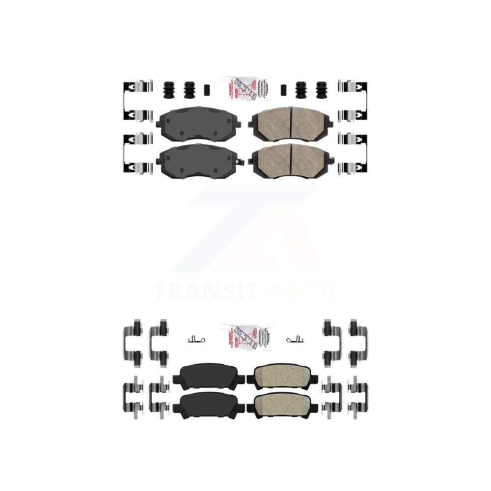 AmeriBRAKES - KNF-101244 - Front and Rear Disc Brake Pad Kits image 1