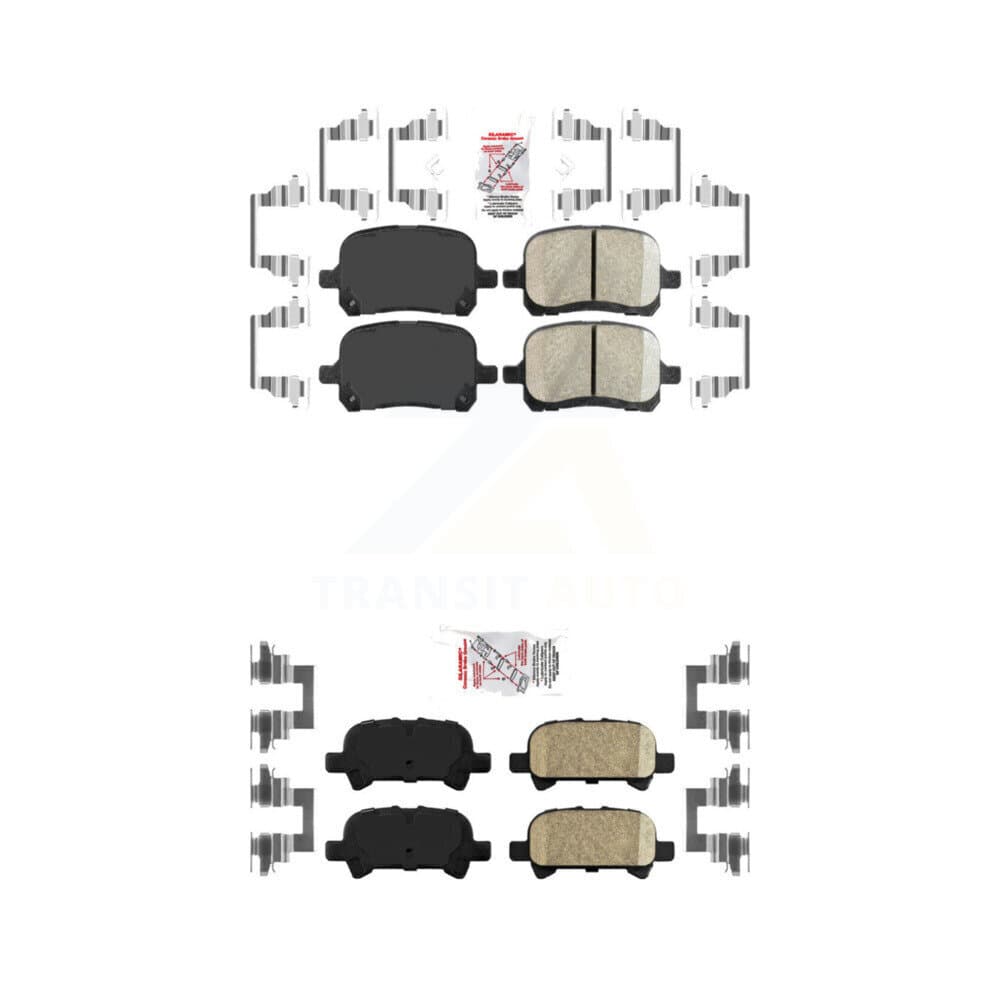 AmeriBRAKES - KNF-101363 - Front and Rear Disc Brake Pad Kits image 1