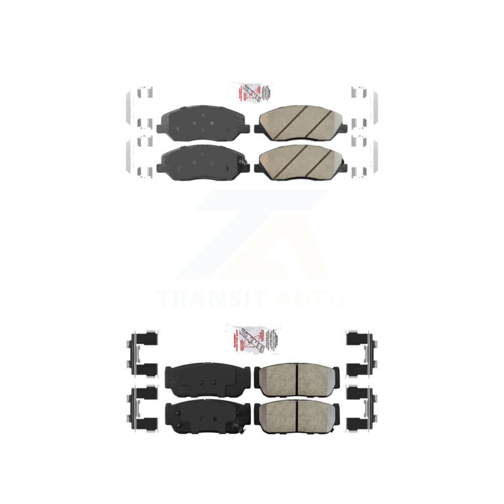 AmeriBRAKES - KNF-101395 - Front and Rear Disc Brake Pad Kits image 1