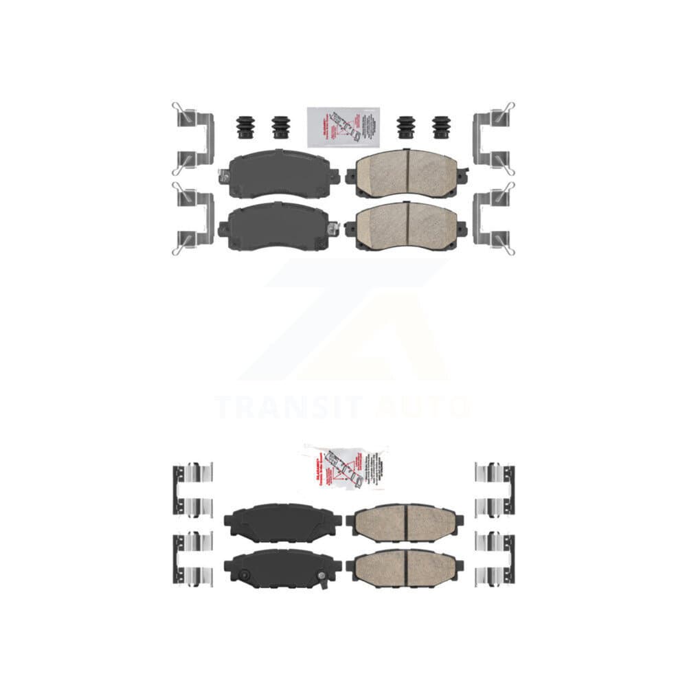 AmeriBRAKES - KNF-101428 - Front and Rear Disc Brake Pad Kits image 1