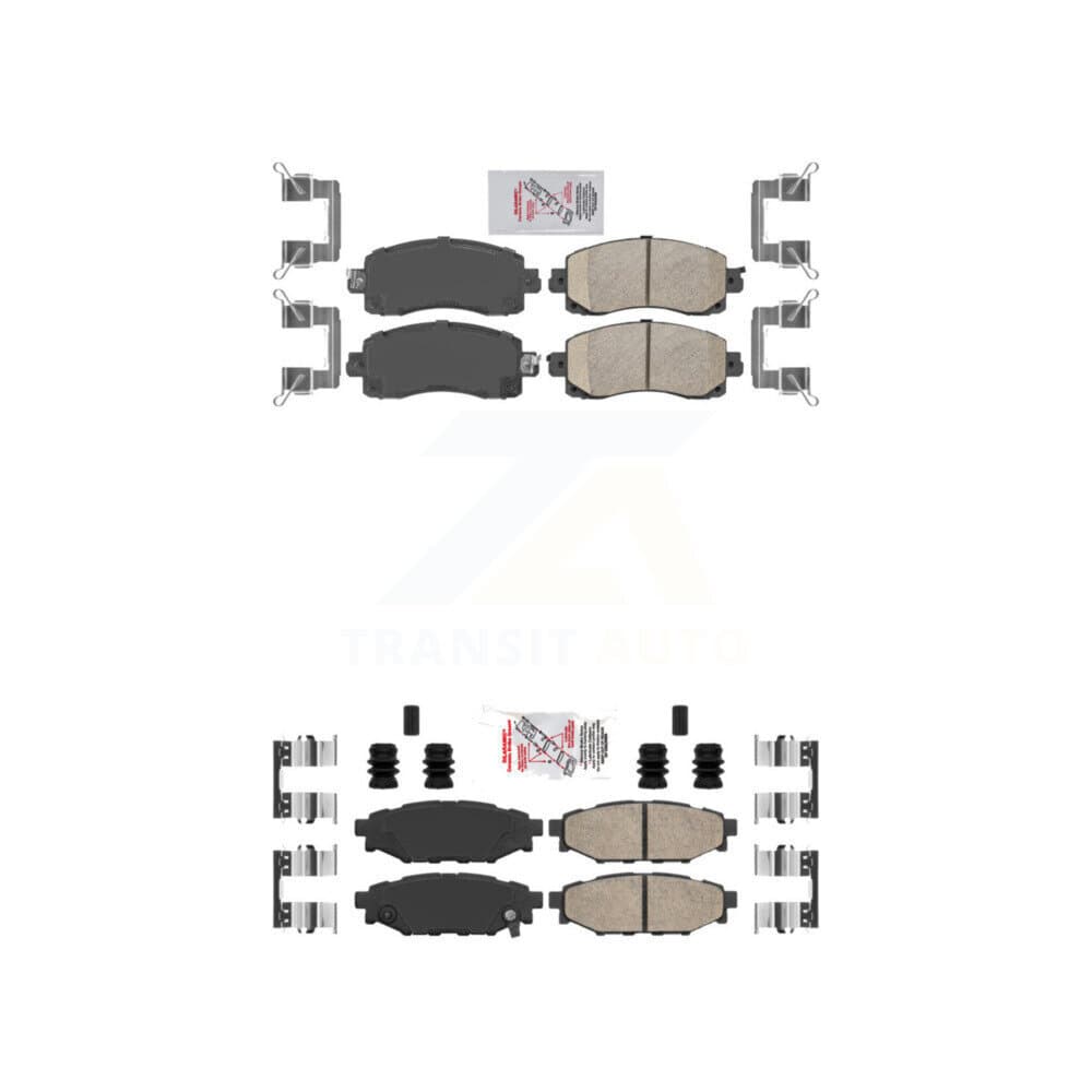 AmeriBRAKES - KNF-101429 - Front and Rear Disc Brake Pad Kits image 1