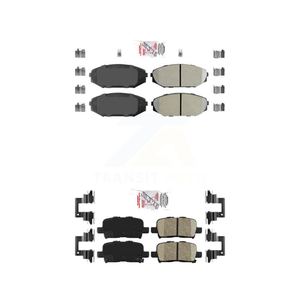 AmeriBRAKES - KNF-101445 - Front and Rear Disc Brake Pad Kits image 1