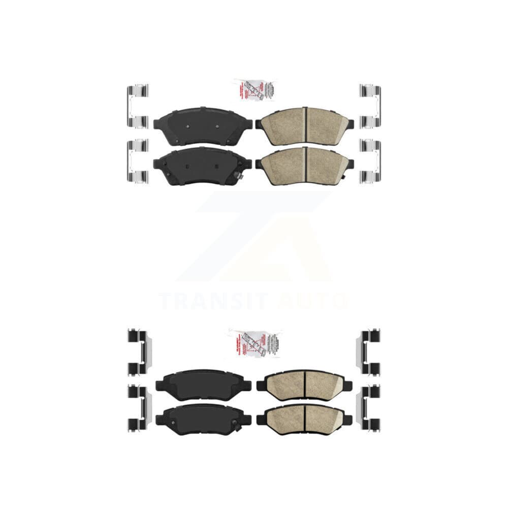 AmeriBRAKES - KNF-101452 - Front and Rear Disc Brake Pad Kits image 1