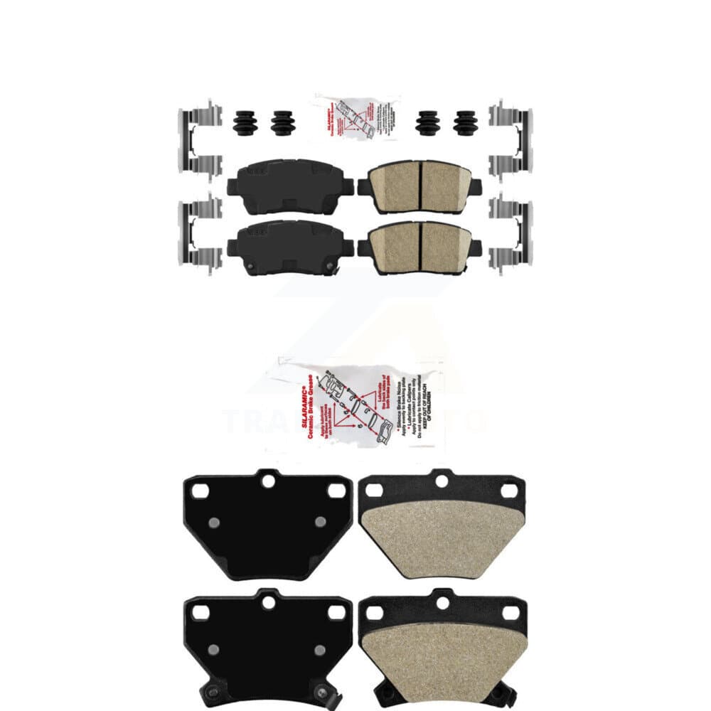 AmeriBRAKES - KNF-101536 - Front and Rear Disc Brake Pad Kits image 1