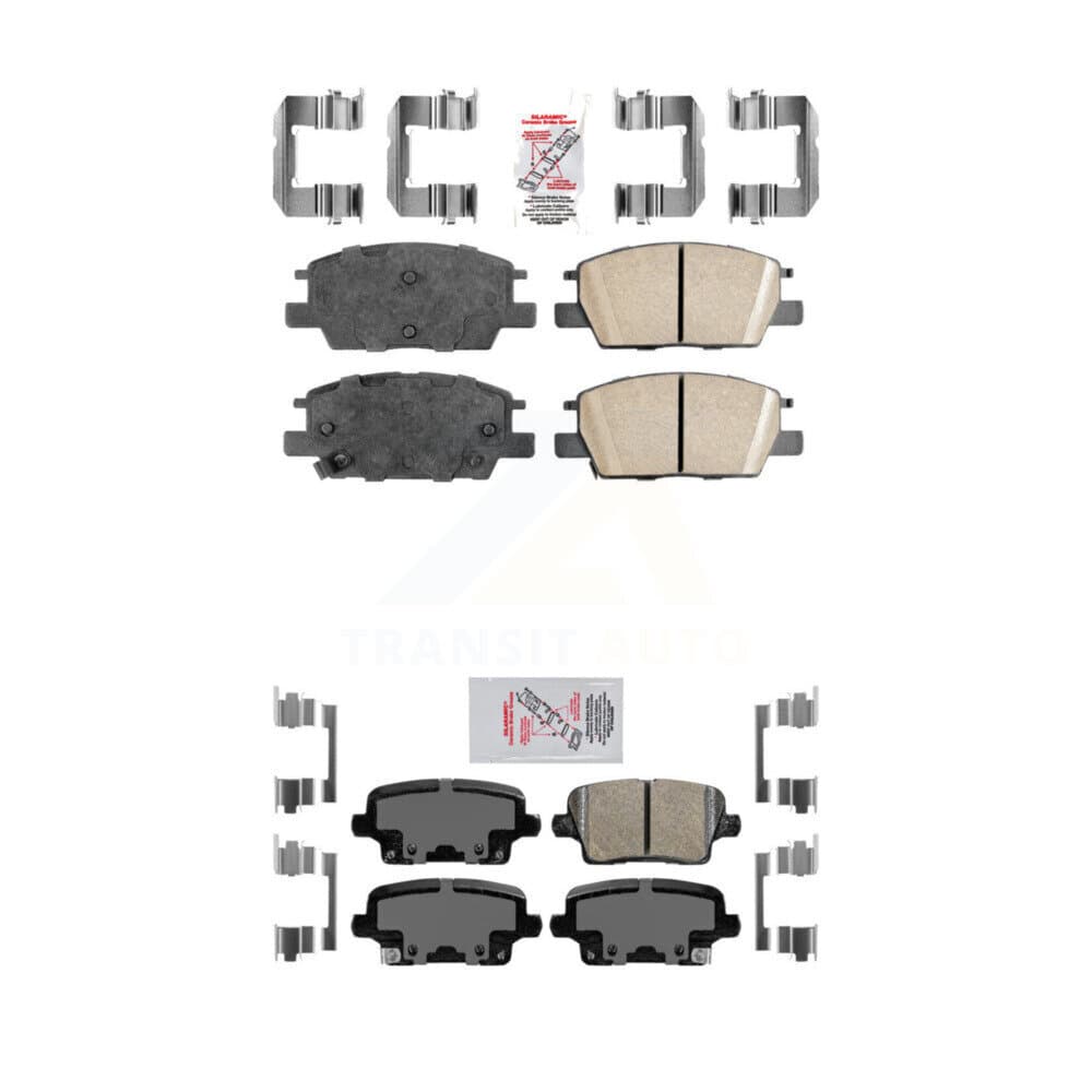 AmeriBRAKES - KNF-101542 - Front and Rear Disc Brake Pad Kits image 1
