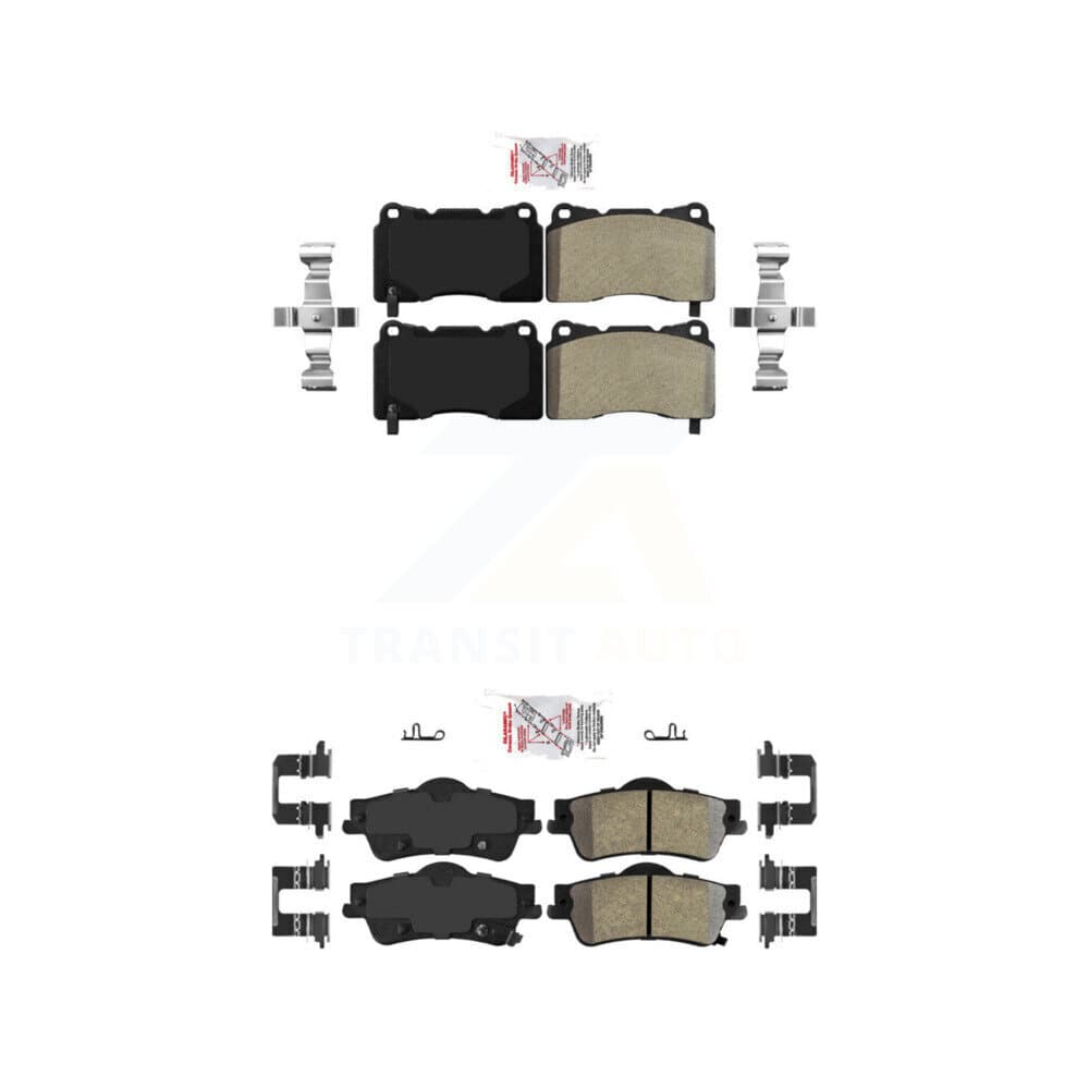 AmeriBRAKES - KNF-101649 - Front and Rear Disc Brake Pad Kits image 1