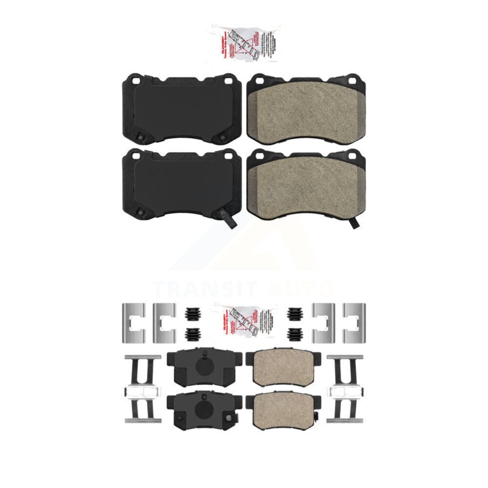 AmeriBRAKES - KNF-101746 - Front and Rear Disc Brake Pad Kits image 1