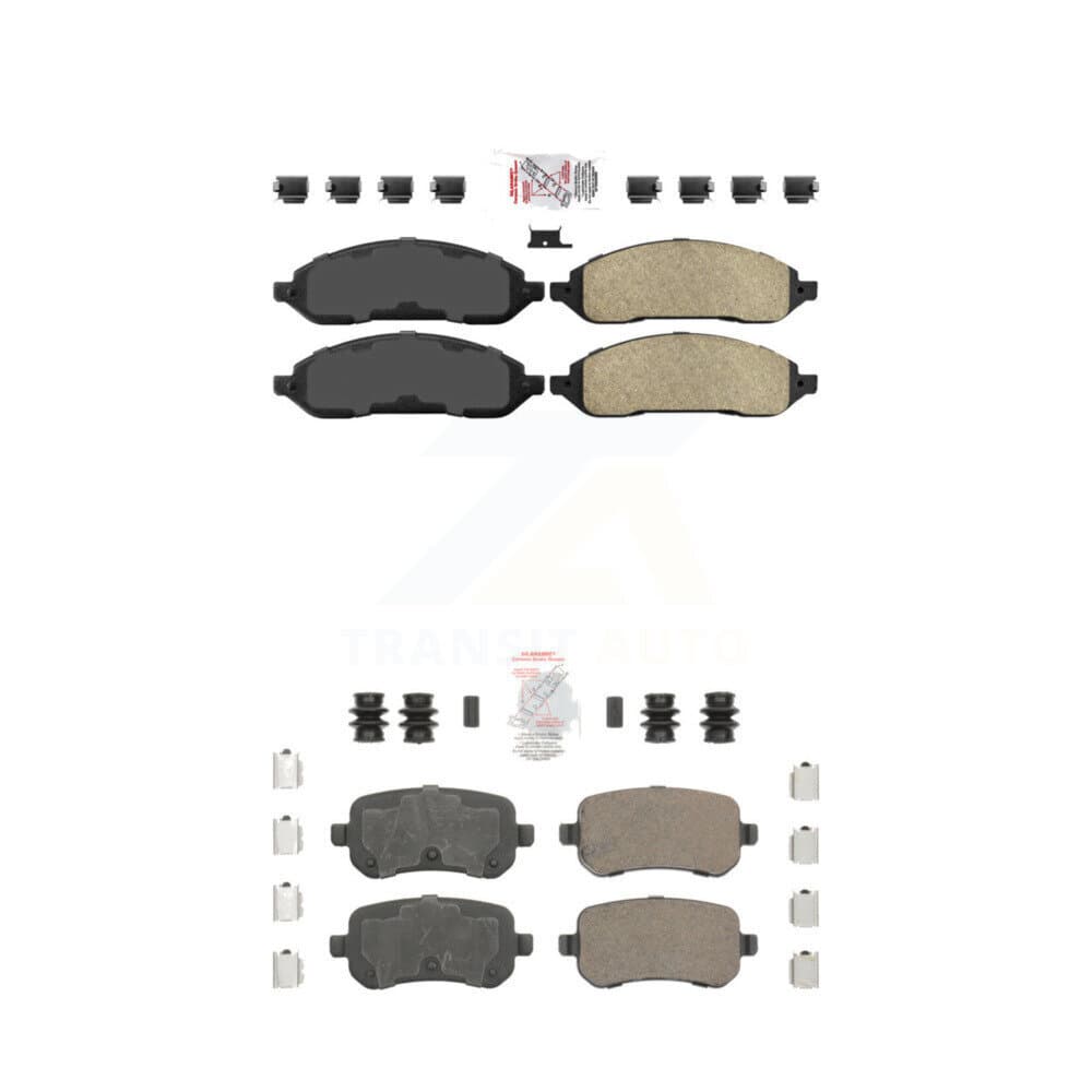 AmeriBRAKES - KNF-101768 - Front and Rear Disc Brake Pad Kits image 1