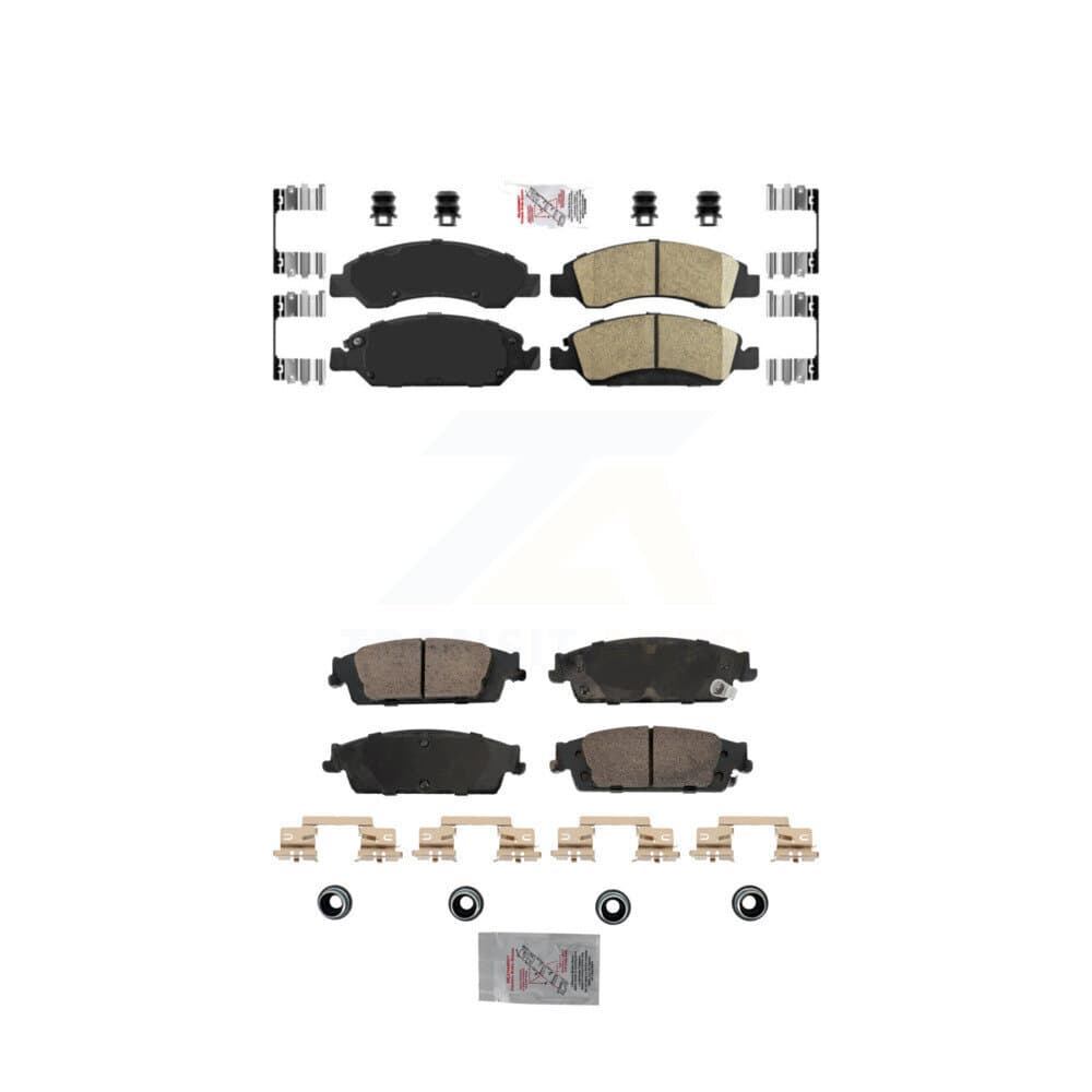 AmeriBRAKES - KNF-101832 - Front and Rear Disc Brake Pad Kits image 1
