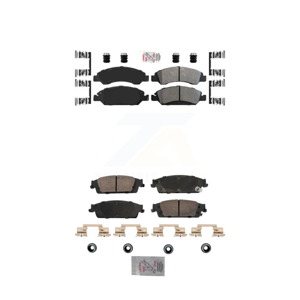 AmeriBRAKES - KNF-101834 - Front and Rear Disc Brake Pad Kits image 1