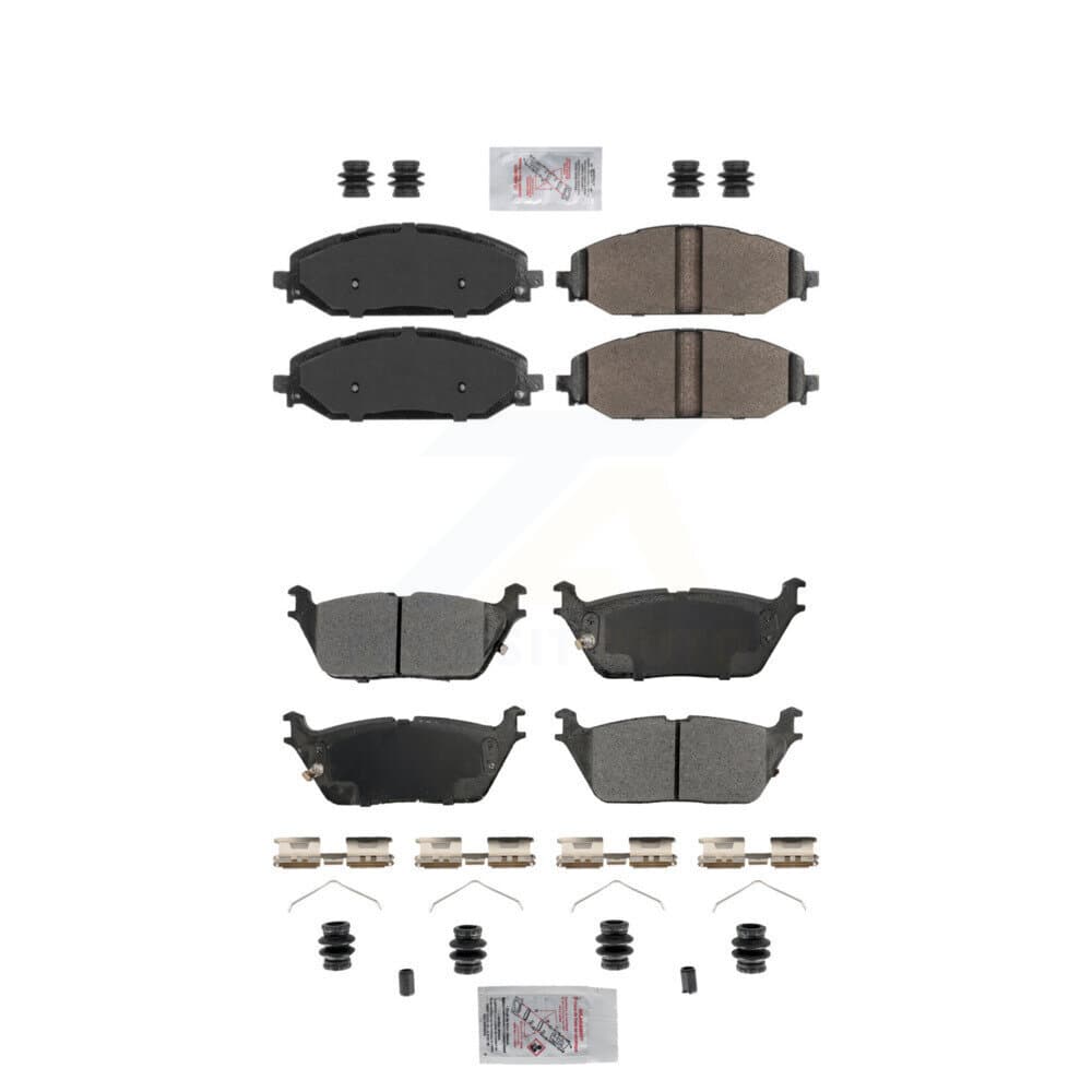 AmeriBRAKES - KNF-101866 - Front and Rear Disc Brake Pad Kits image 1