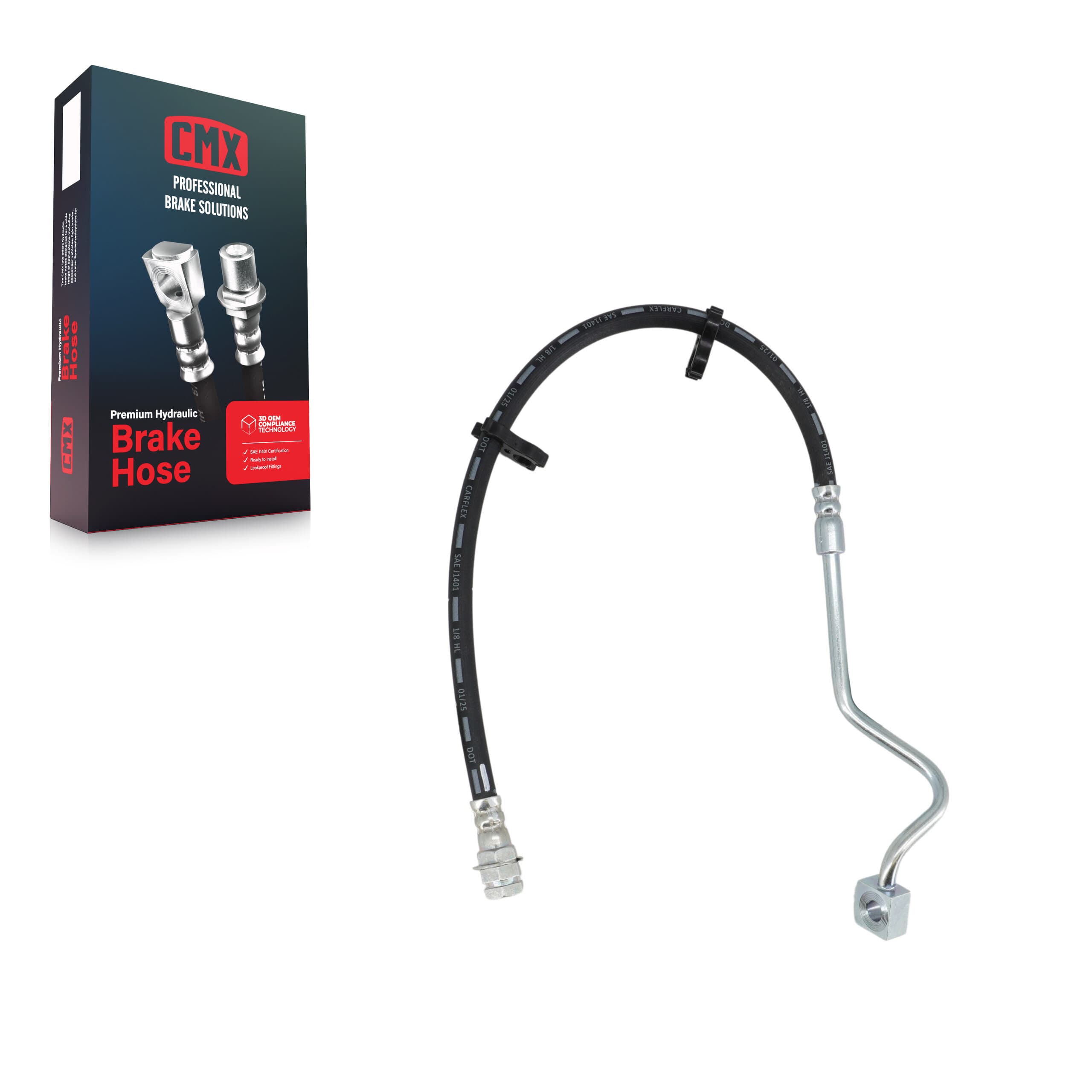 CMX - 12-H381185 - Front Left Brake Hydraulic Hose image 1