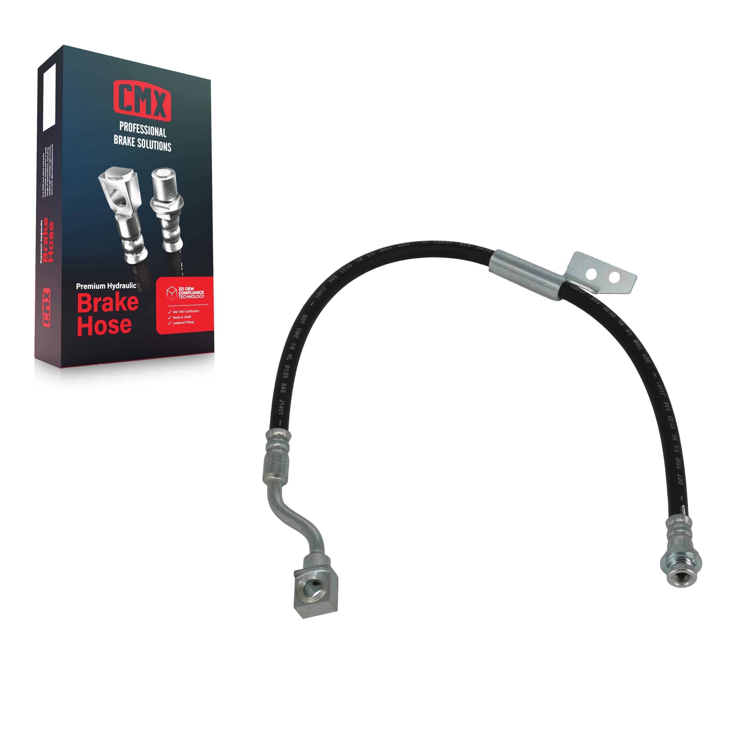 CMX - 12-H38620 - Front Left Brake Hydraulic Hose image 1
