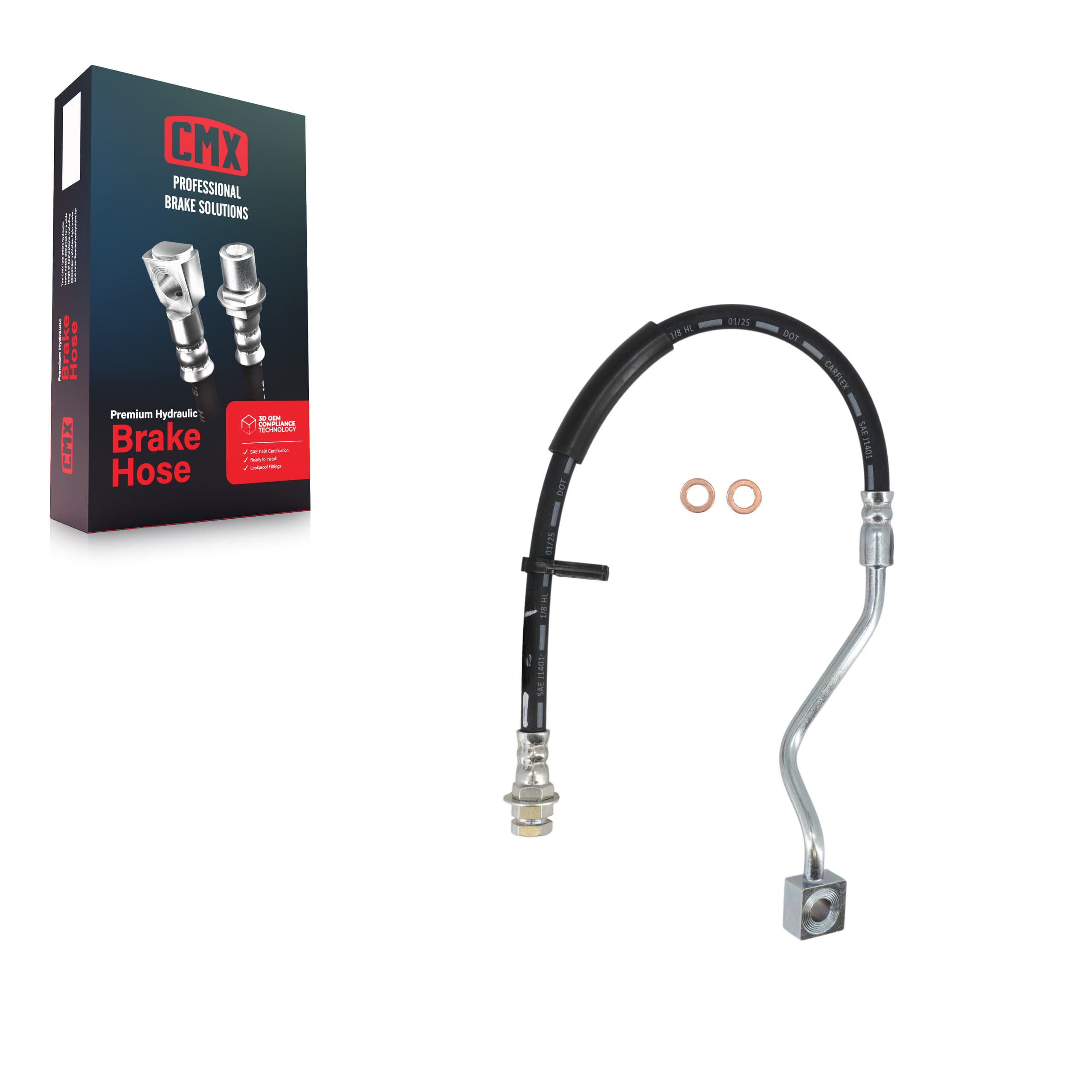 CMX - 12-H620284 - Front Right Brake Hydraulic Hose image 1