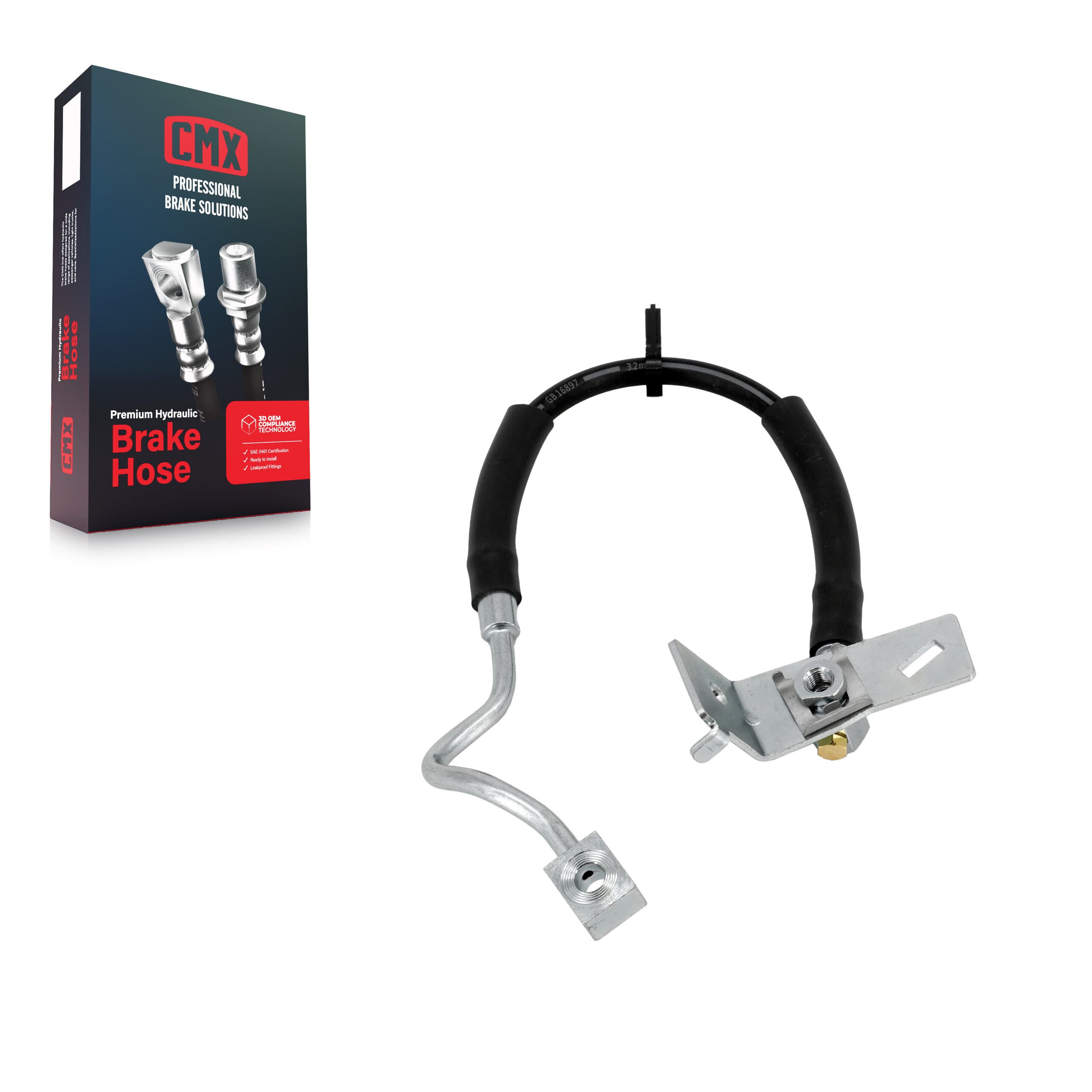 CMX - 12-H621013 - Front Left Brake Hydraulic Hose image 1