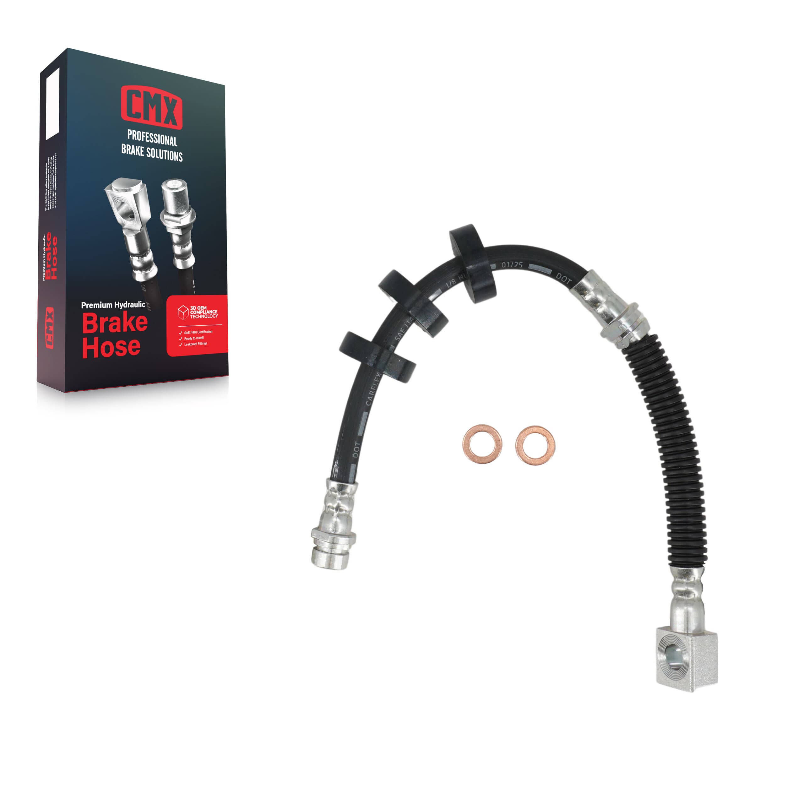 CMX - 12-H621037 - Front Right Brake Hydraulic Hose image 1