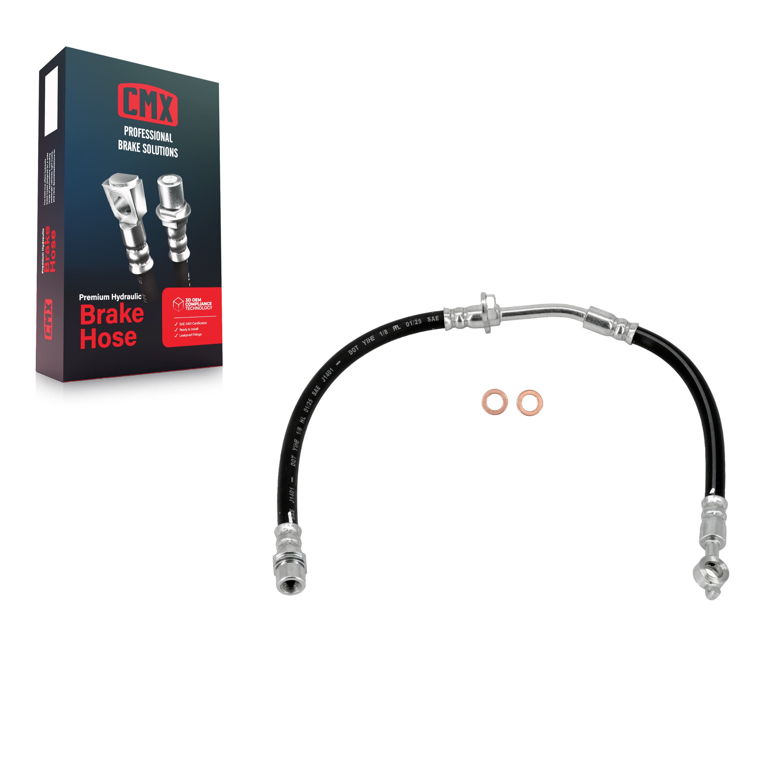 CMX - 12-H621059 - Front Right Brake Hydraulic Hose image 1