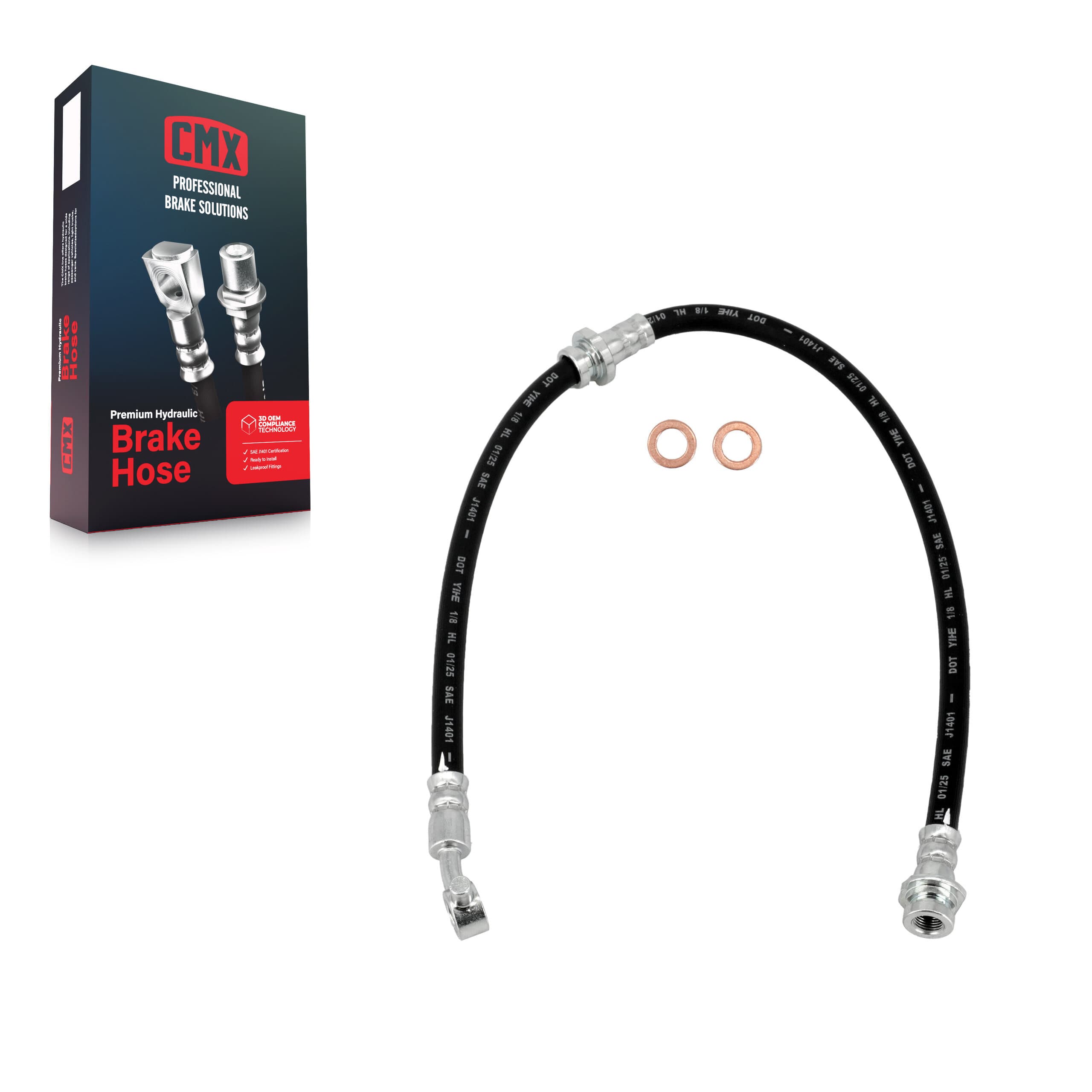 CMX - 12-H621117 - Front Left Brake Hydraulic Hose image 1