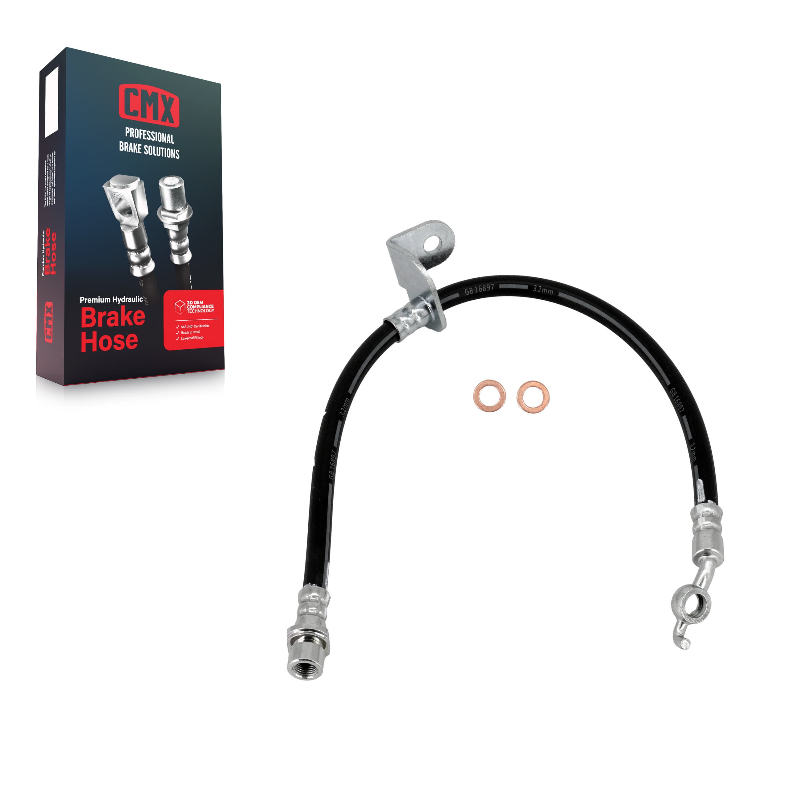 CMX - 12-H621132 - Rear Left Brake Hydraulic Hose image 1
