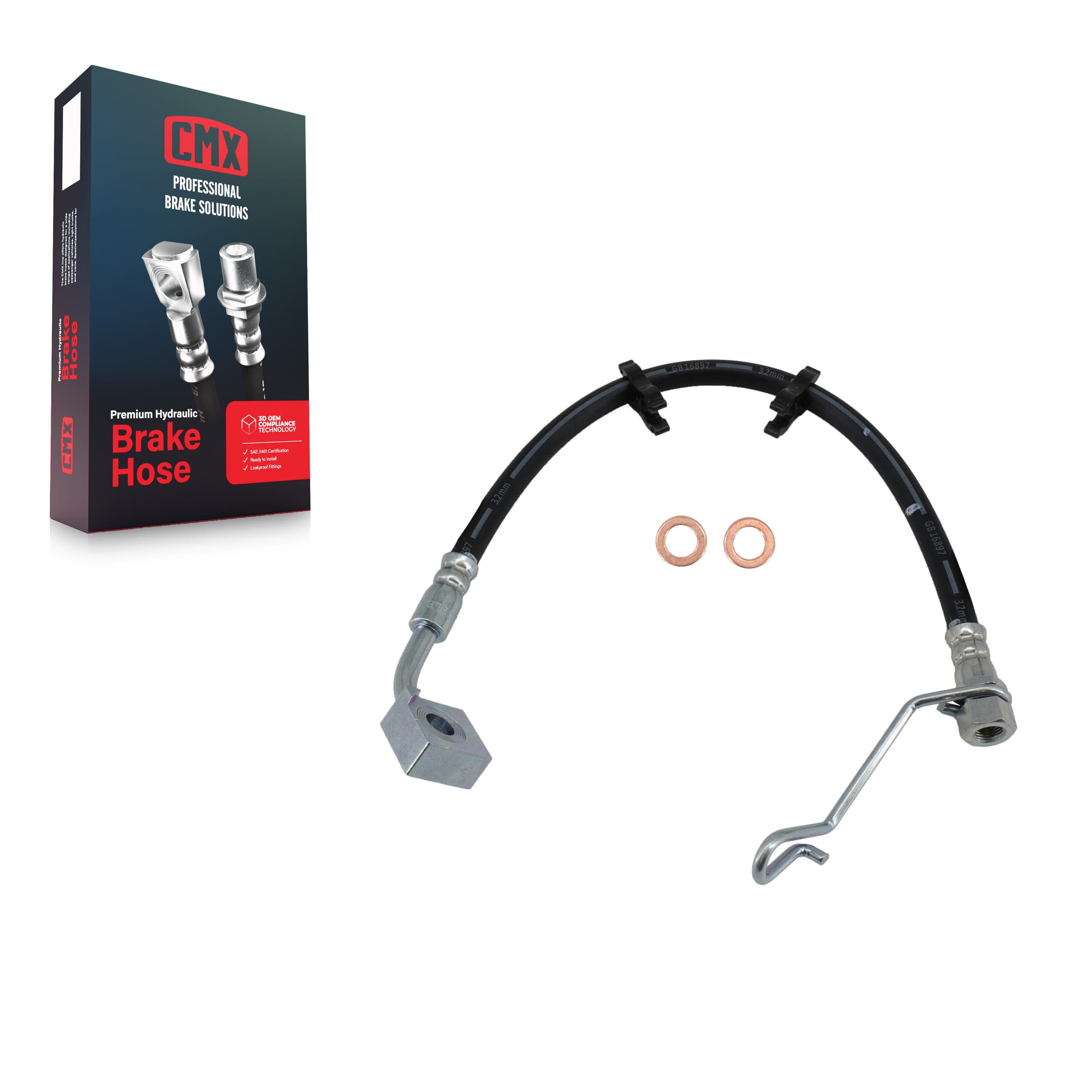 CMX - 12-H621332 - Rear Left Brake Hydraulic Hose image 1