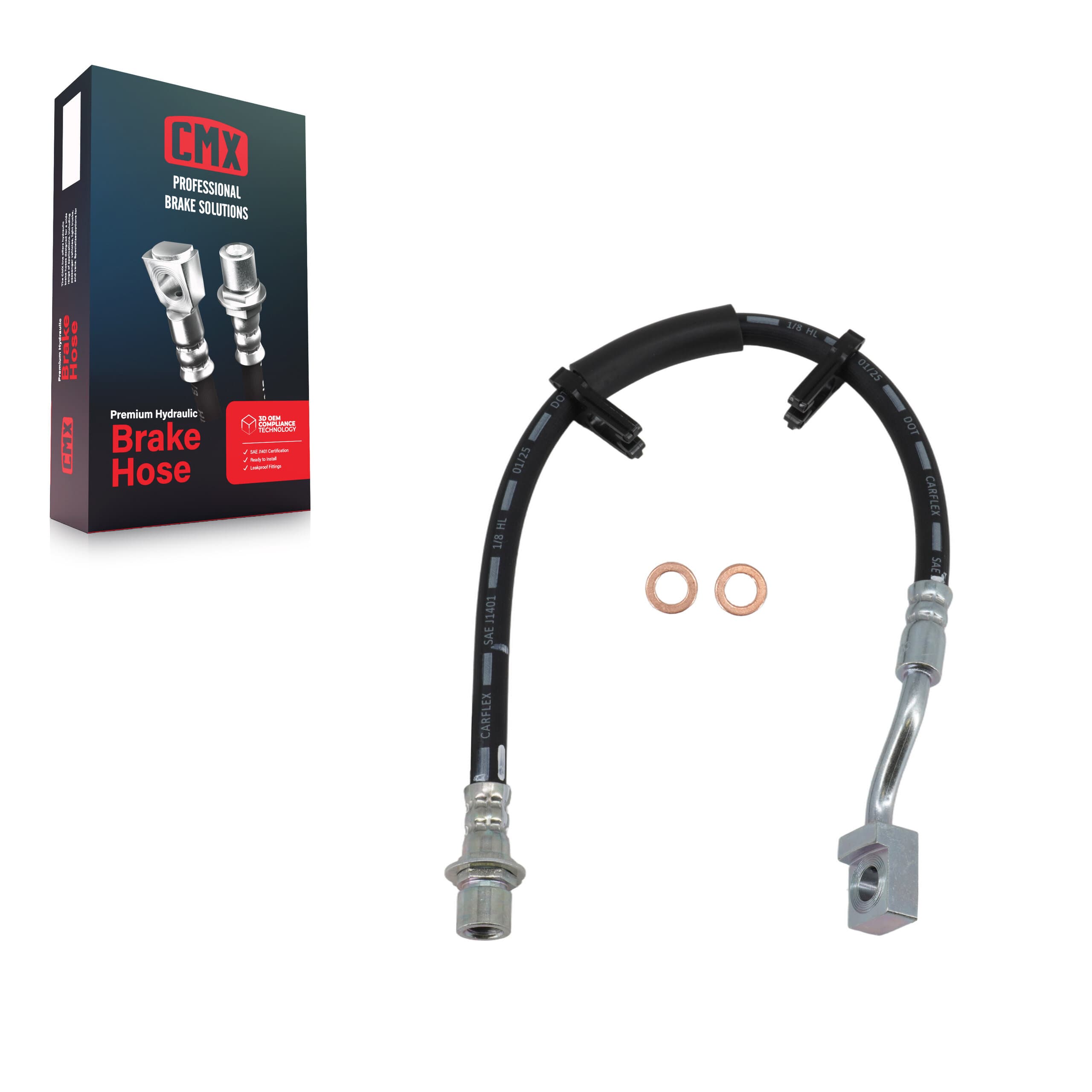 CMX - 12-H621756 - Front Left Brake Hydraulic Hose image 1