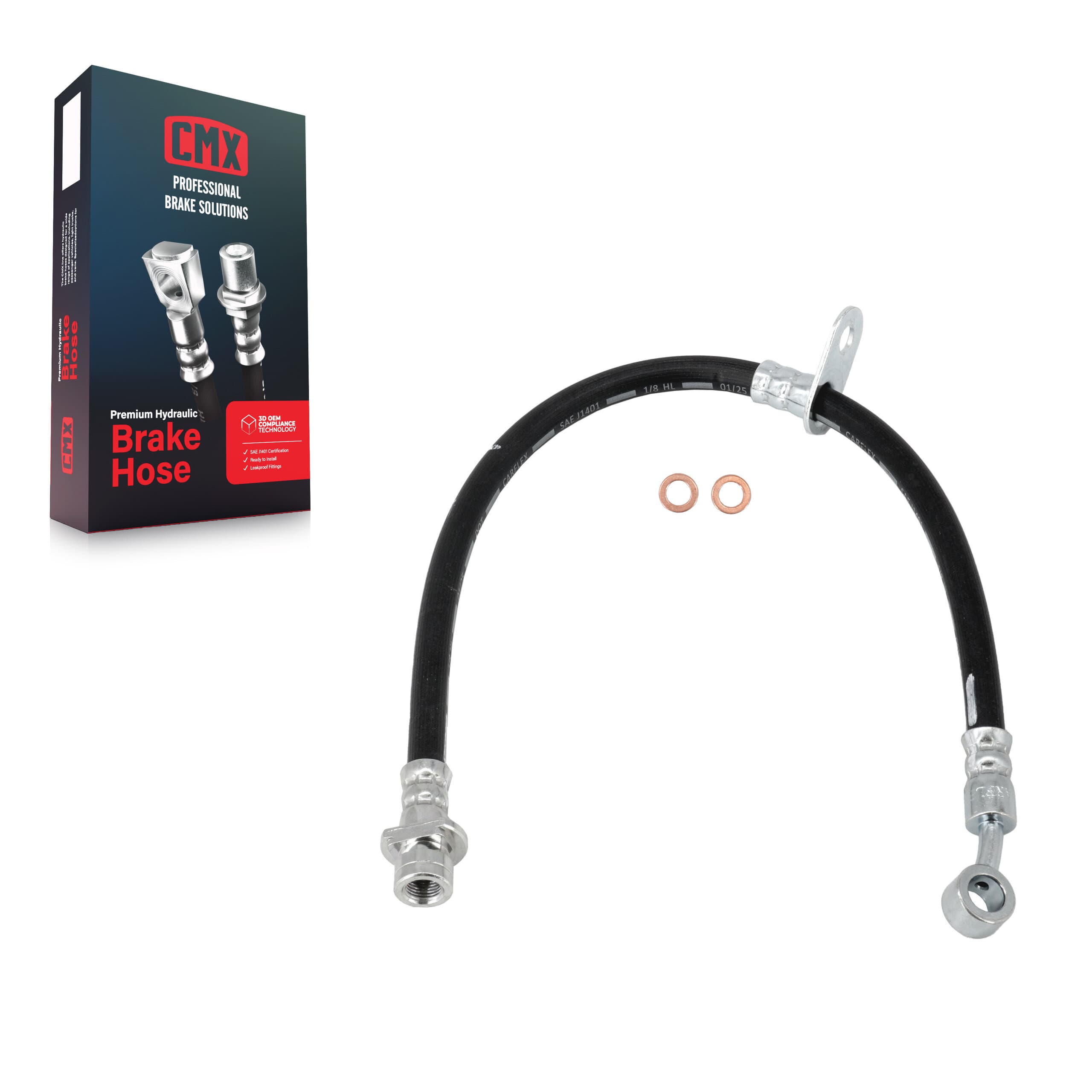 CMX - 12-H621917 - Front Right Brake Hydraulic Hose image 1
