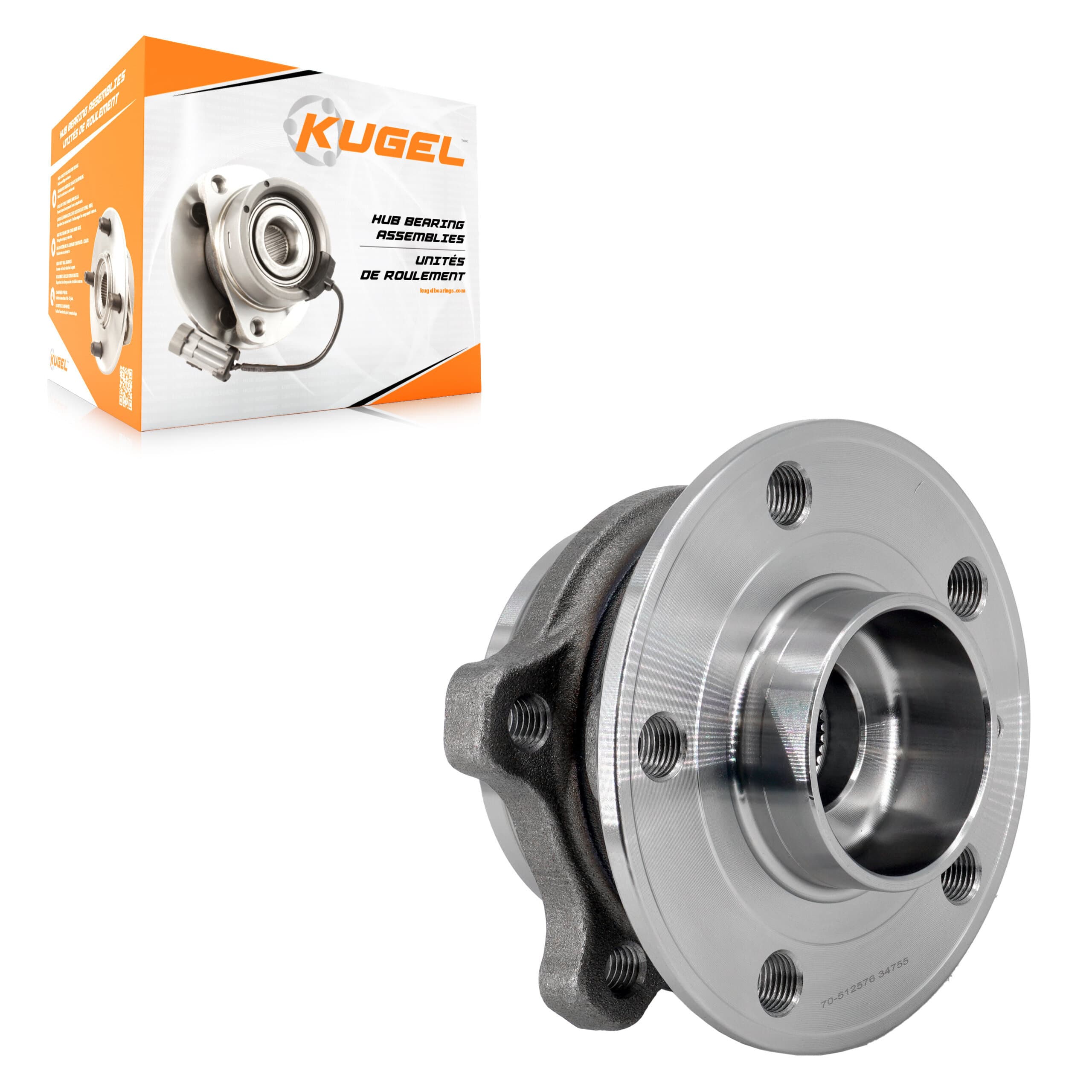 Kugel - 70-512576 - Front Wheel Bearing and Hub Assembly image 1