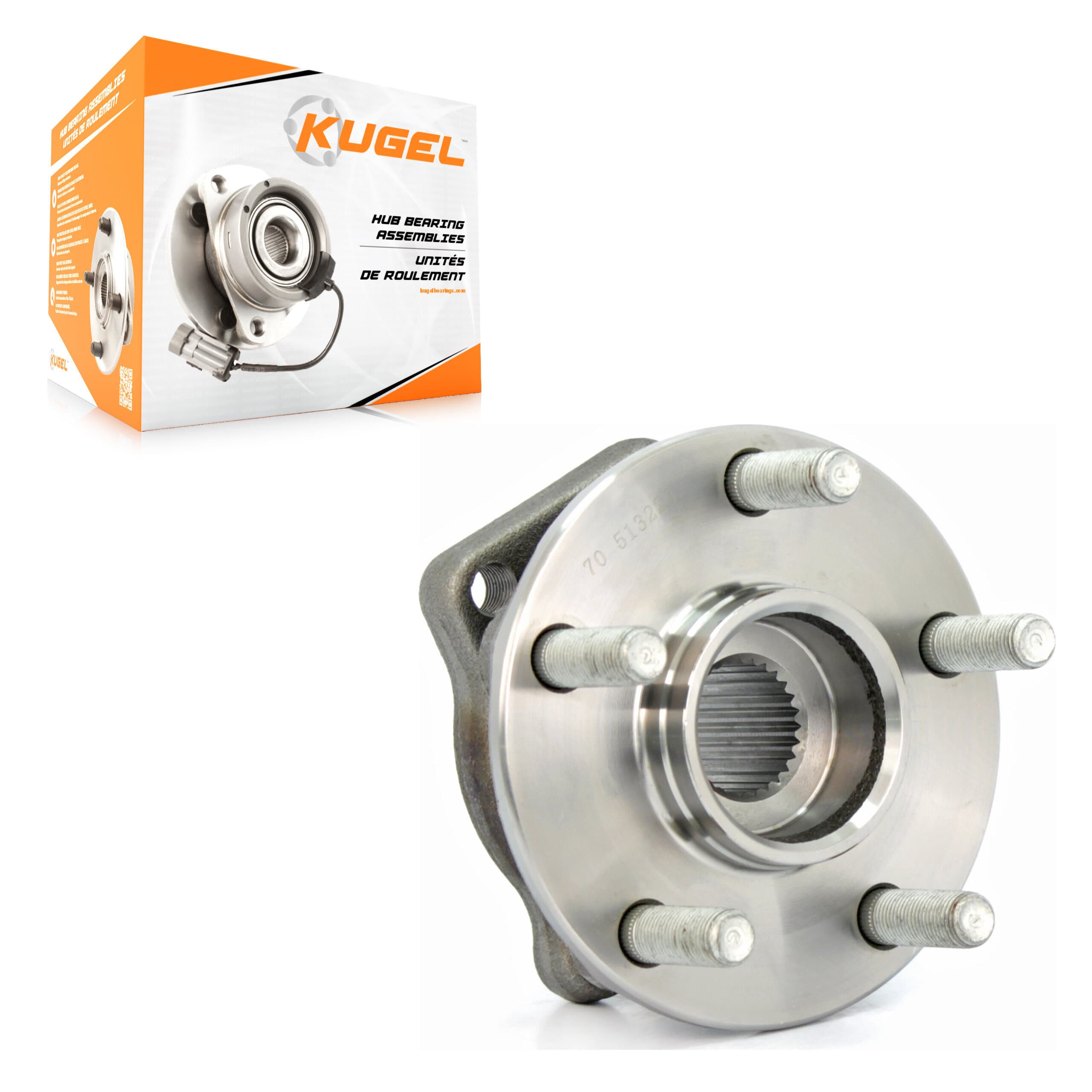 Kugel - 70-513220 - Front Wheel Bearing and Hub Assembly image 1