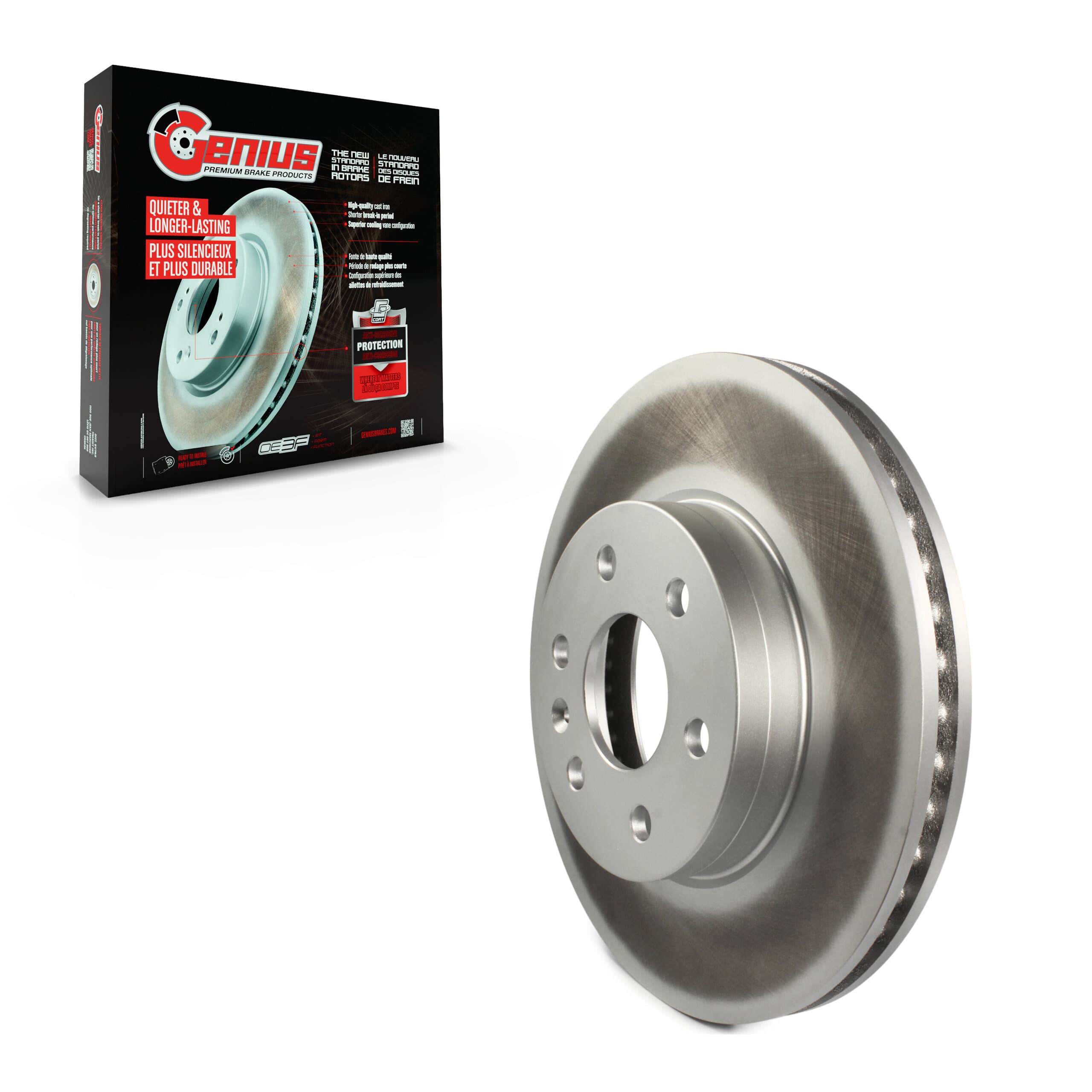 Genius - GCR-582038 - Front Disc Brake Rotor image 1