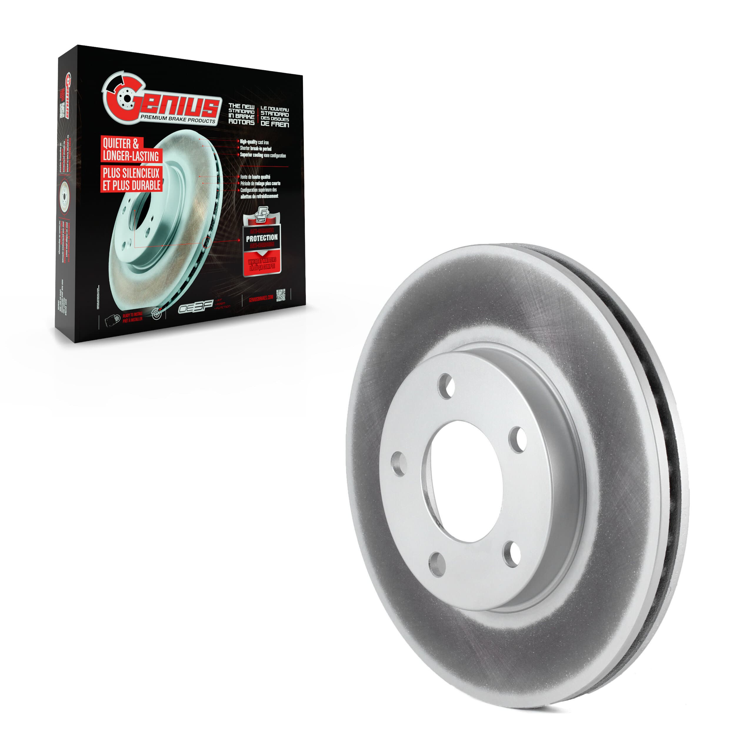 Genius - GCR-680025 - Front Disc Brake Rotor image 1