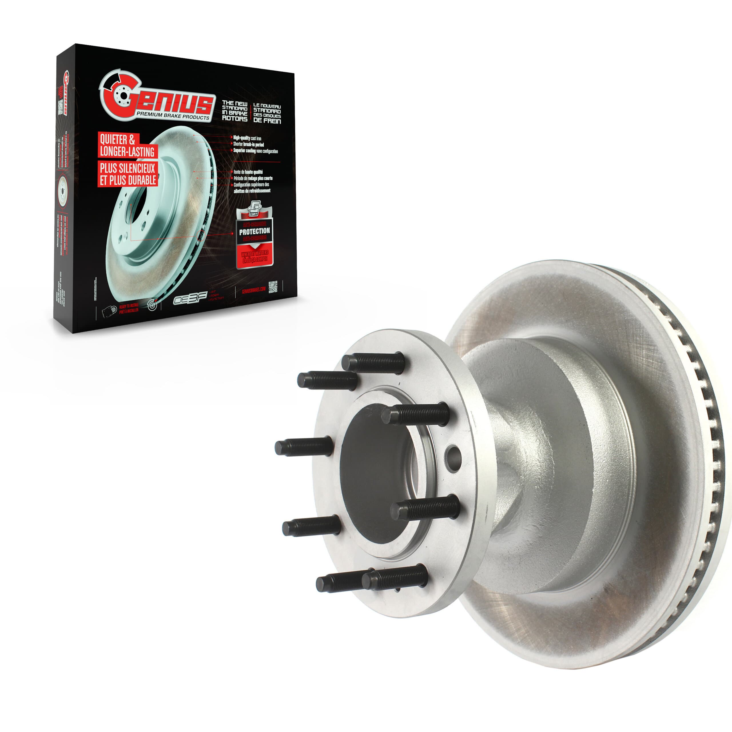 Genius - GCR-680626 - Front Disc Brake Rotor and Hub Assembly image 1