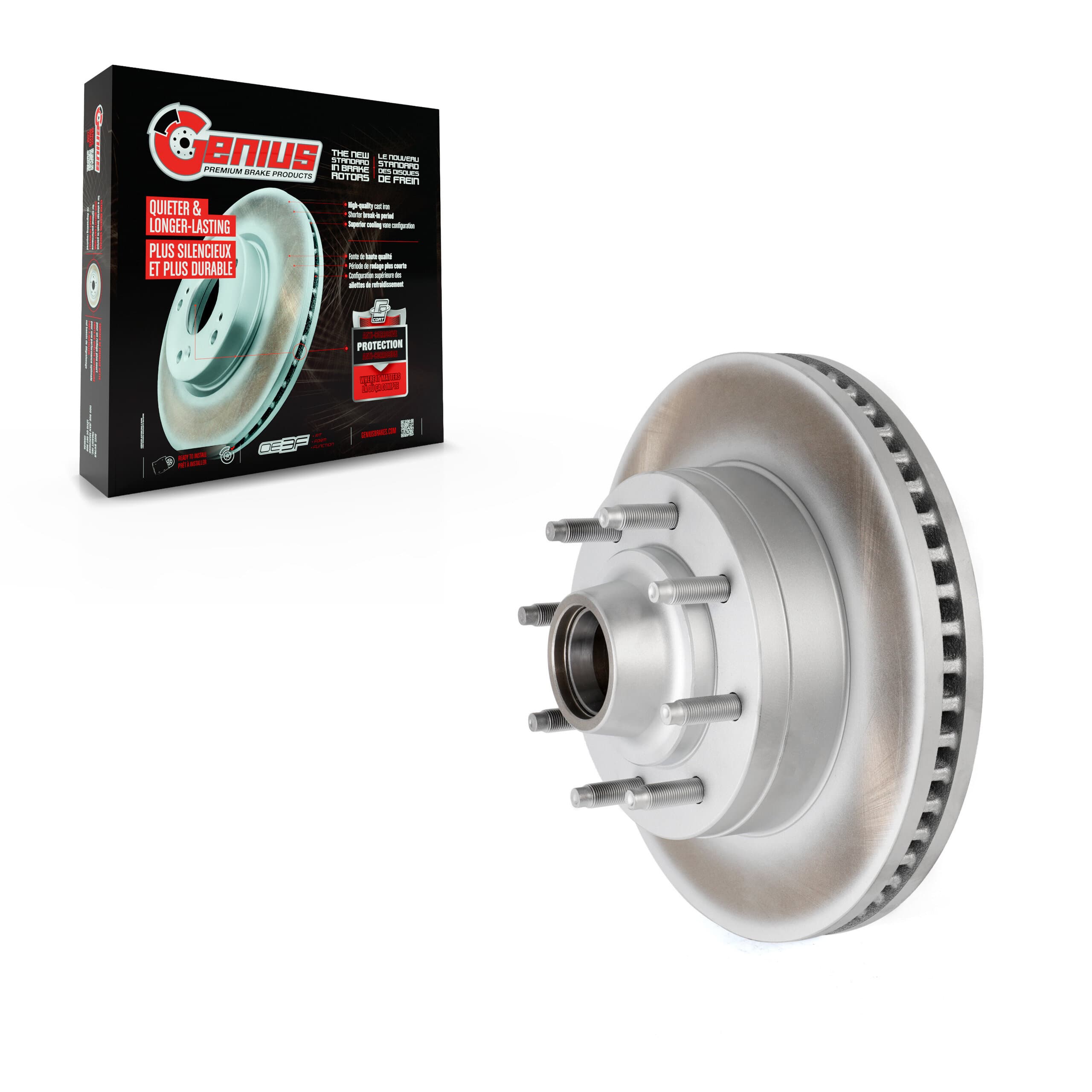 Genius - GCR-680681 - Front Disc Brake Rotor and Hub Assembly image 1