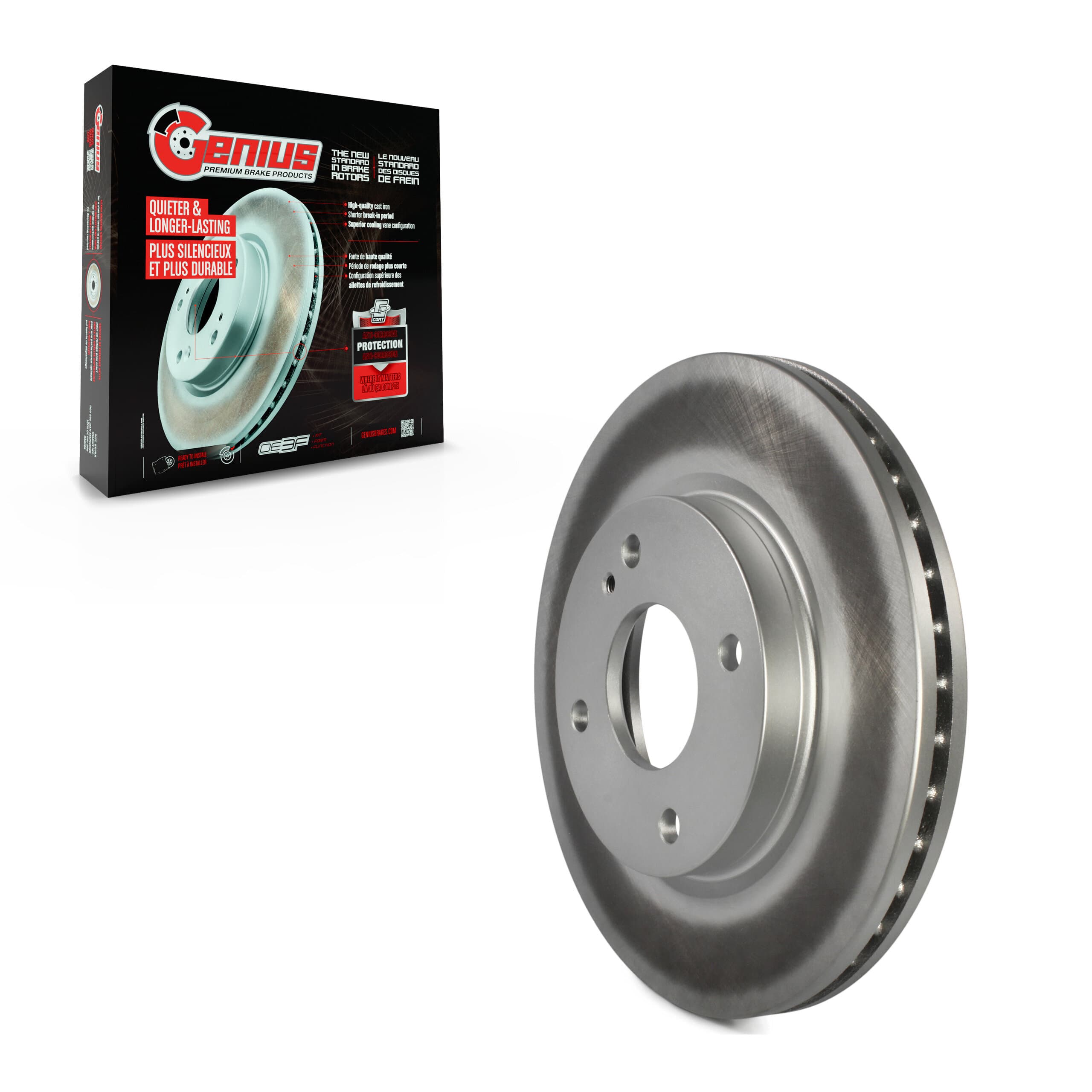 Genius - GCR-680822 - Front Disc Brake Rotor image 1