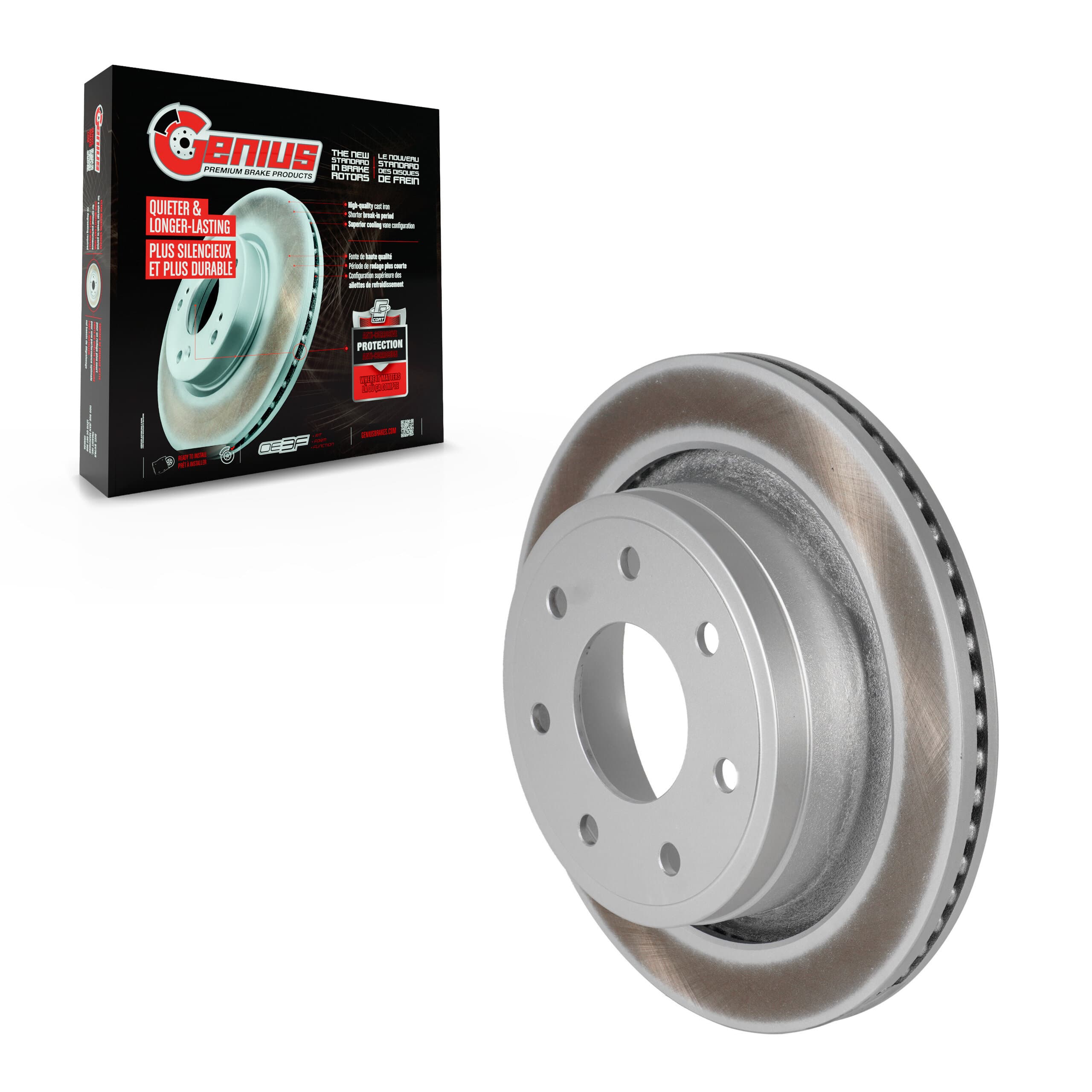 Genius - GCR-680977 - Rear Disc Brake Rotor image 1