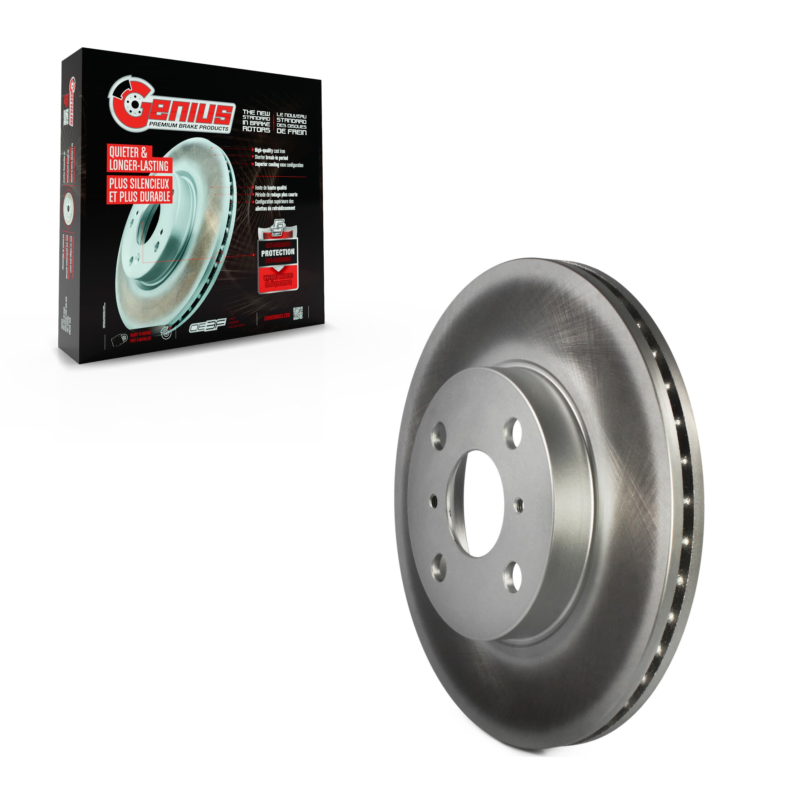 Genius - GCR-96972 - Front Disc Brake Rotor image 1