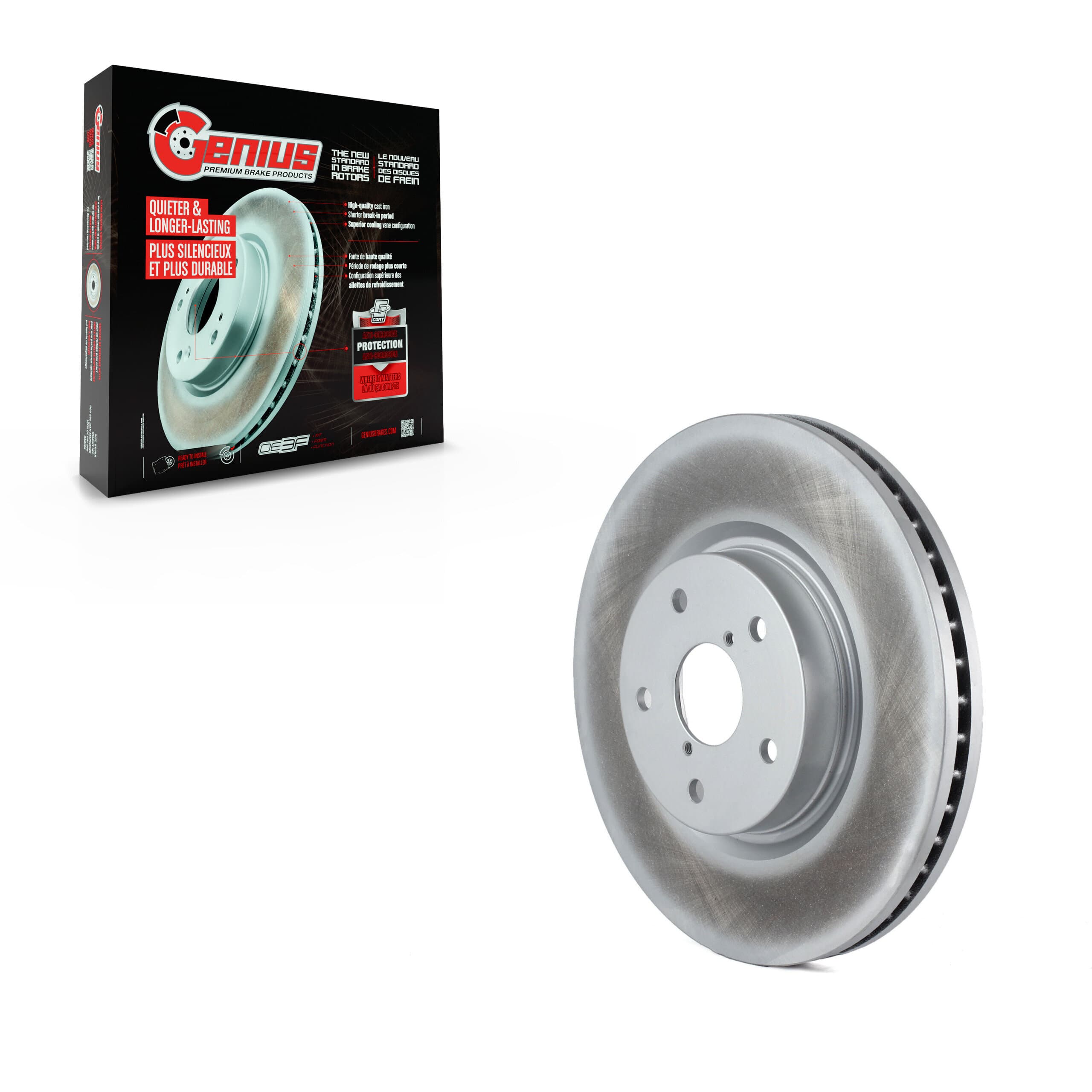 Genius - GCR-980377 - Front Disc Brake Rotor image 1