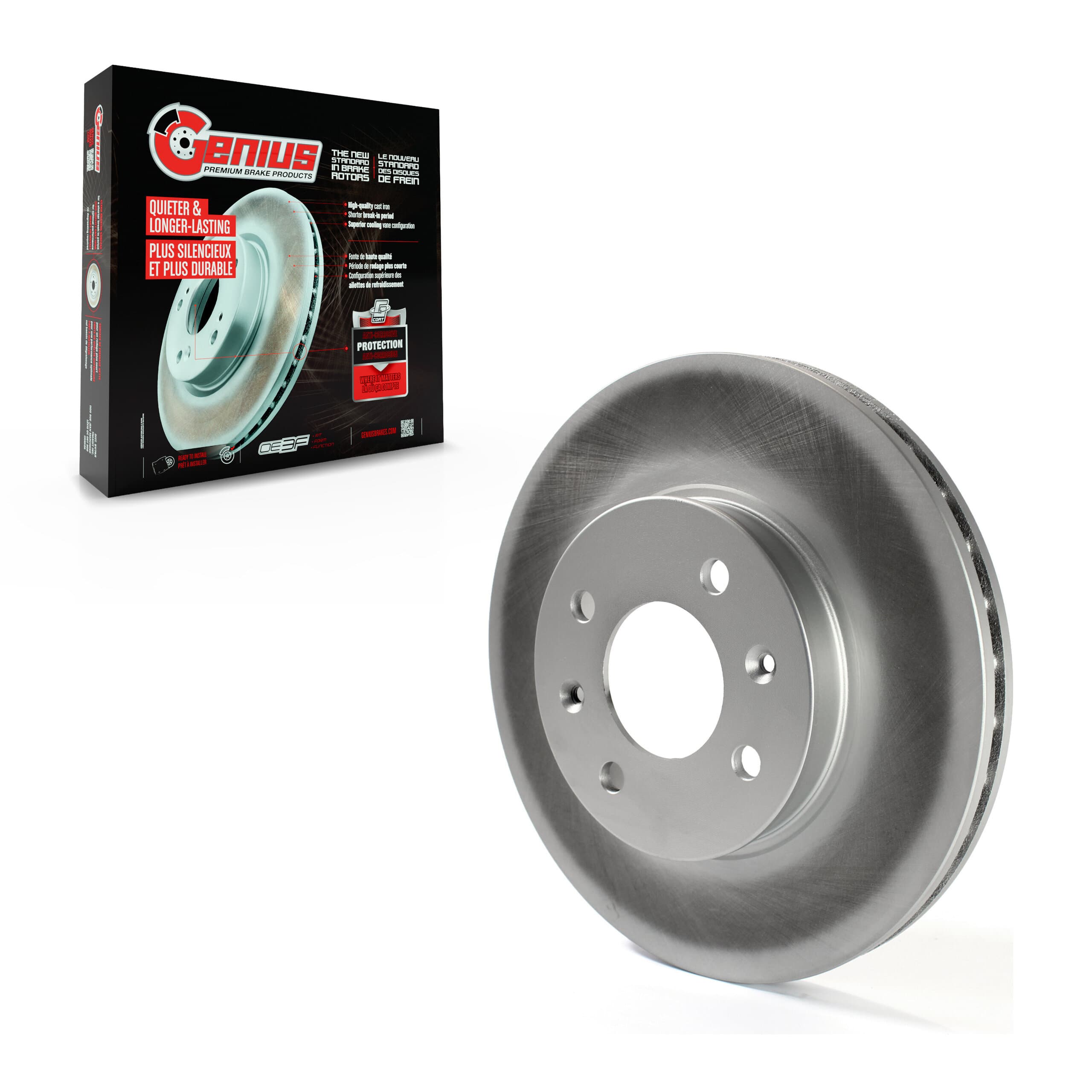 Genius - GCR-980452 - Front Disc Brake Rotor image 1