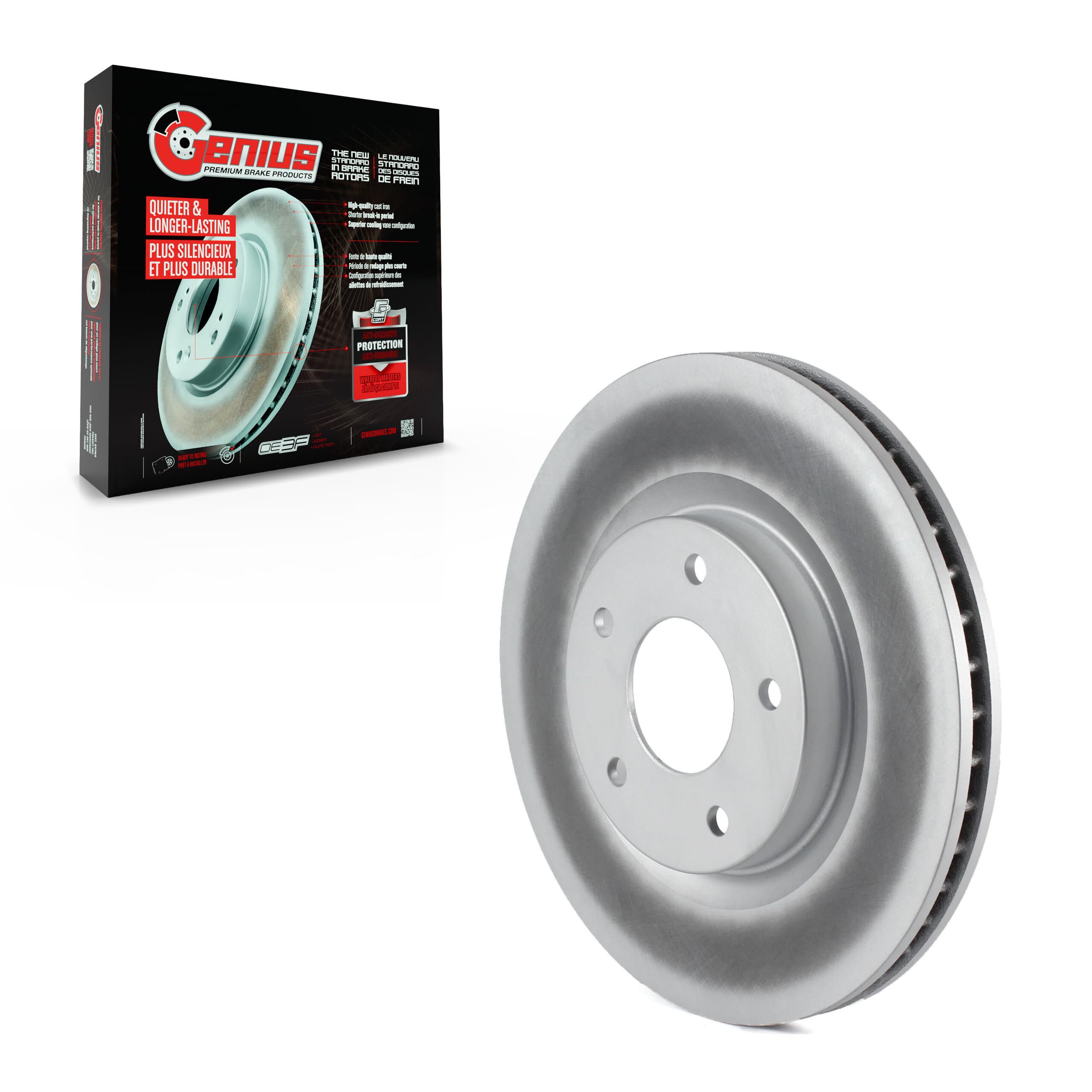 Genius - GCR-980637 - Front Disc Brake Rotor image 1