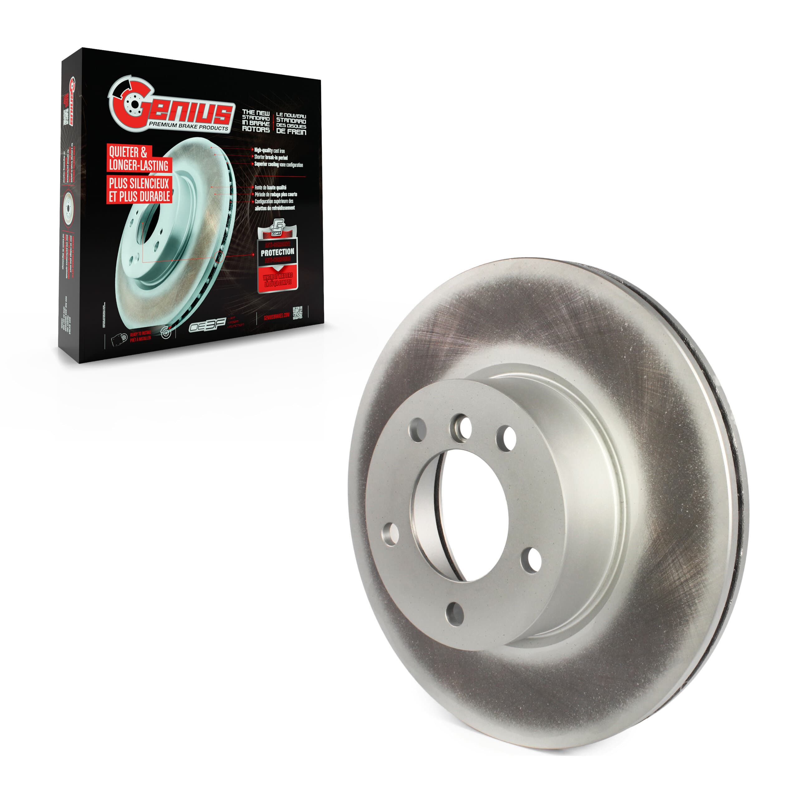 Genius - GCR-980654 - Front Disc Brake Rotor image 1